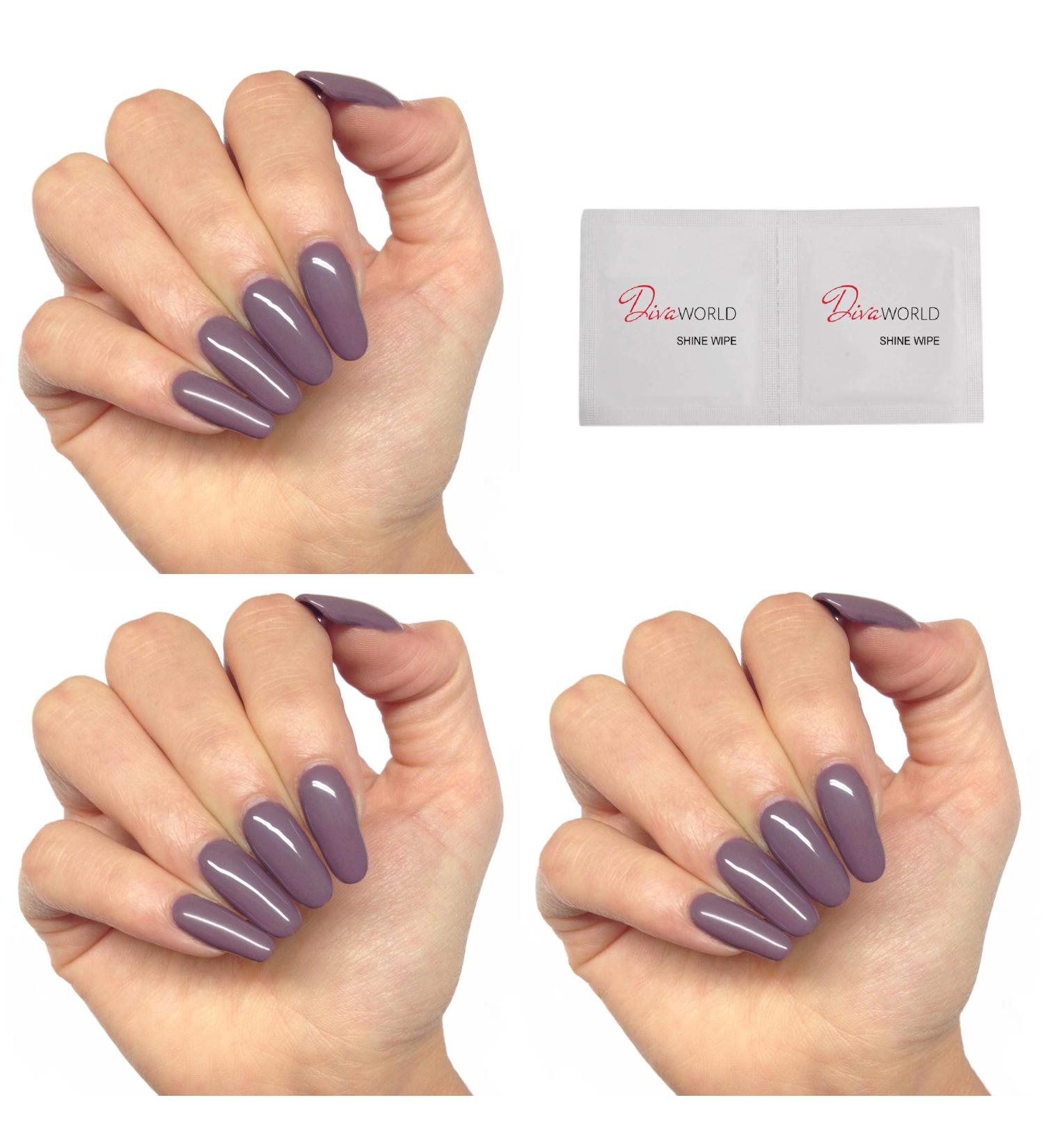 Bluesky Mulberry Nail Polish - BP07 Warm Purple Grey UV/LED Soak Off Gel Nail Polish 10ml + 2 Diva World Shine Wipes for FREE - Buy Online on GoSupps.com
