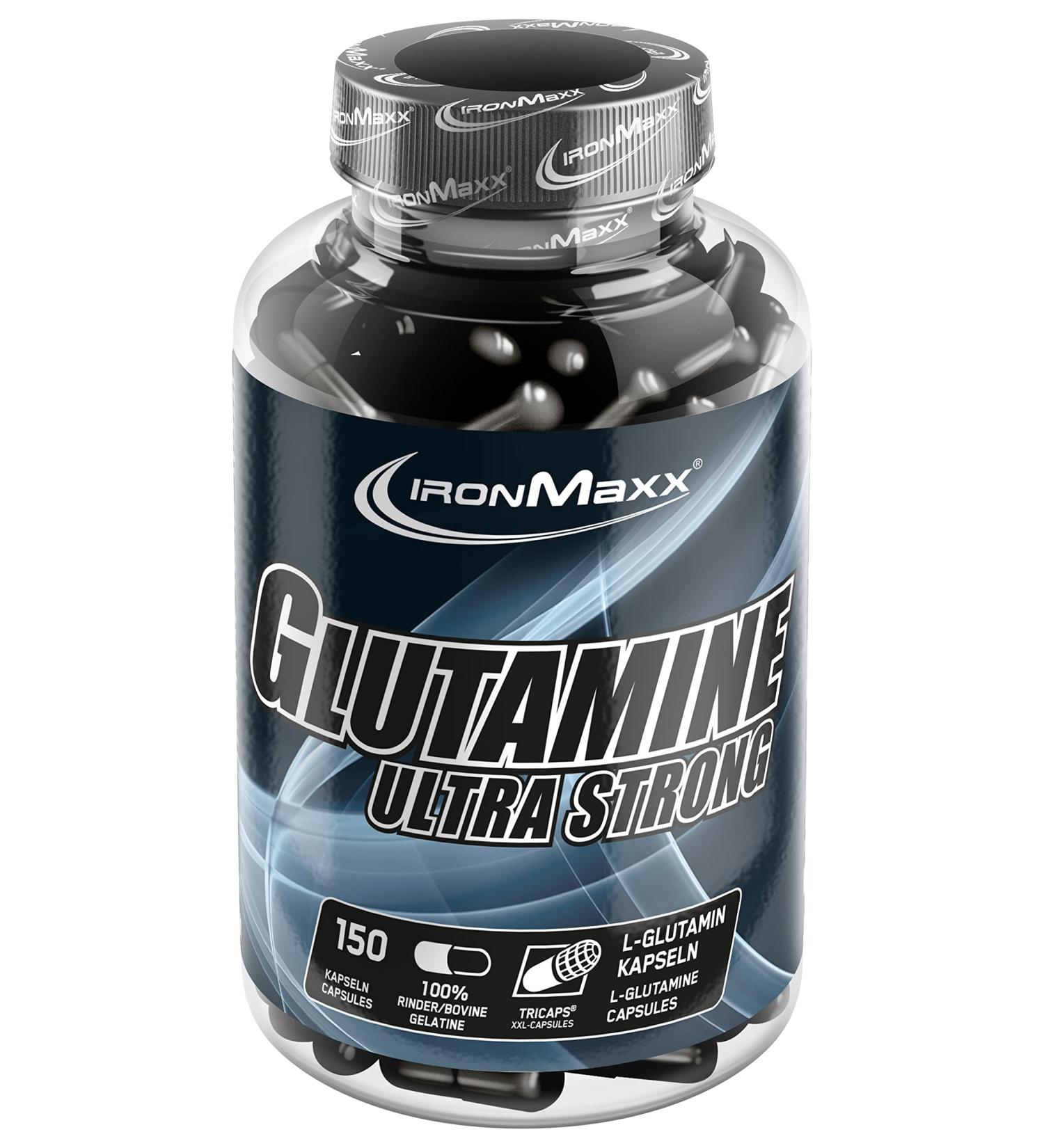 IronMaxx Glutamine Ultra Strong L-Glutamine Capsules - 150 Count | Boost Muscle Recovery & Support | International Shipping - Buy Online on GoSupps.com