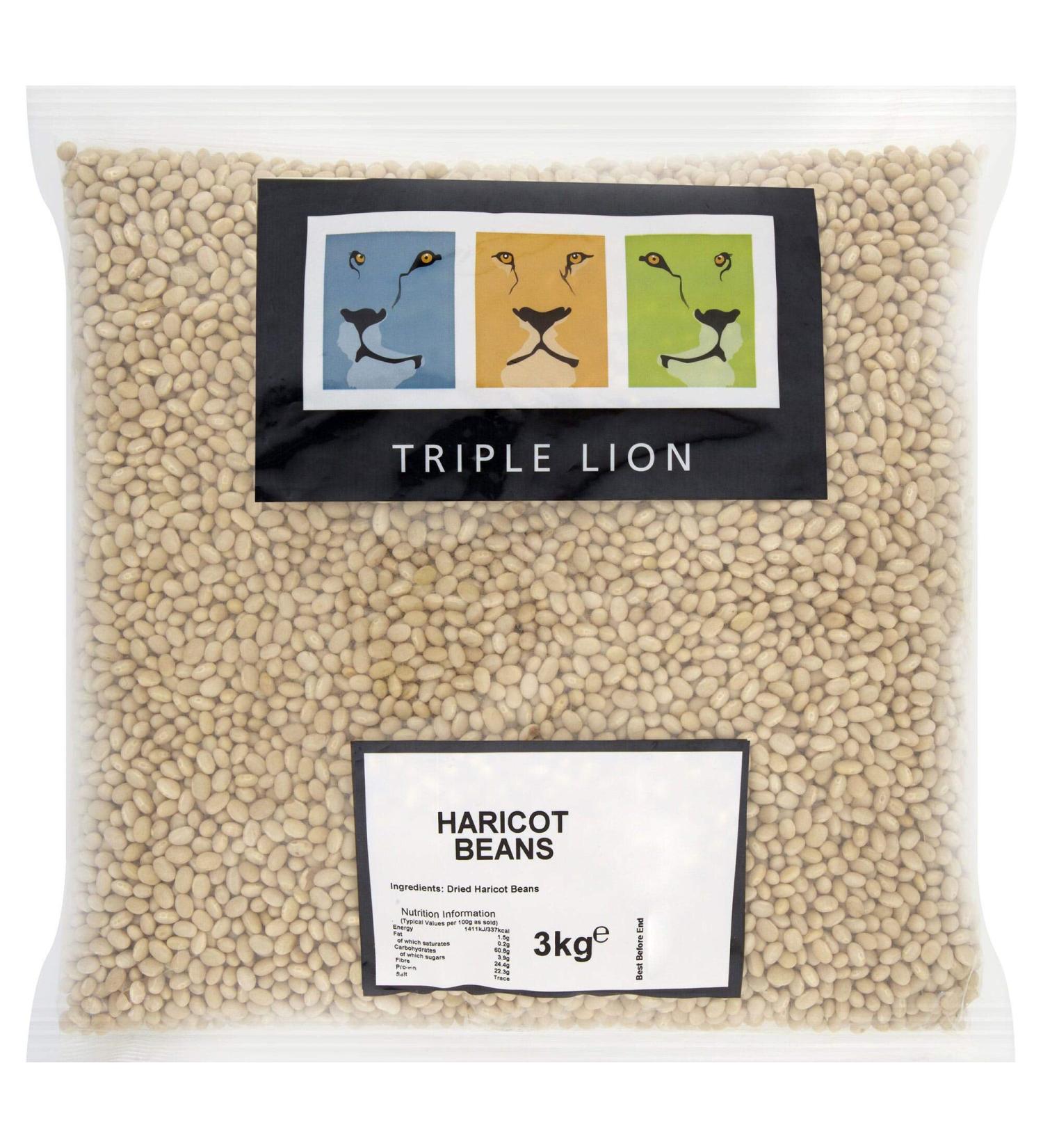 Triple Lion Haricot Beans - 4x3kg