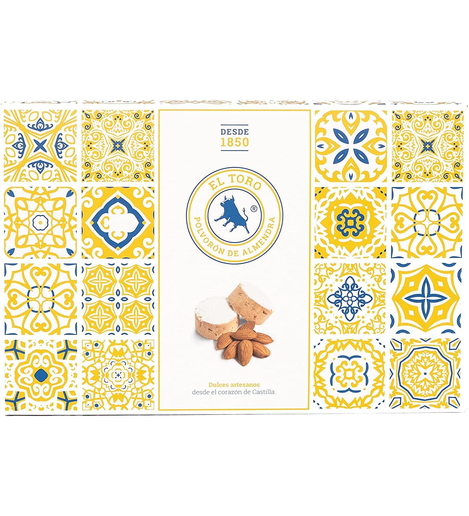 El Toro - Case of 350 g of Polvorones el Toro almonds - Valladolid (Tordesillas) - Made with almonds - Handmade product - Christmas sweets - traditional recipe Pink - Buy Online on GoSupps.com