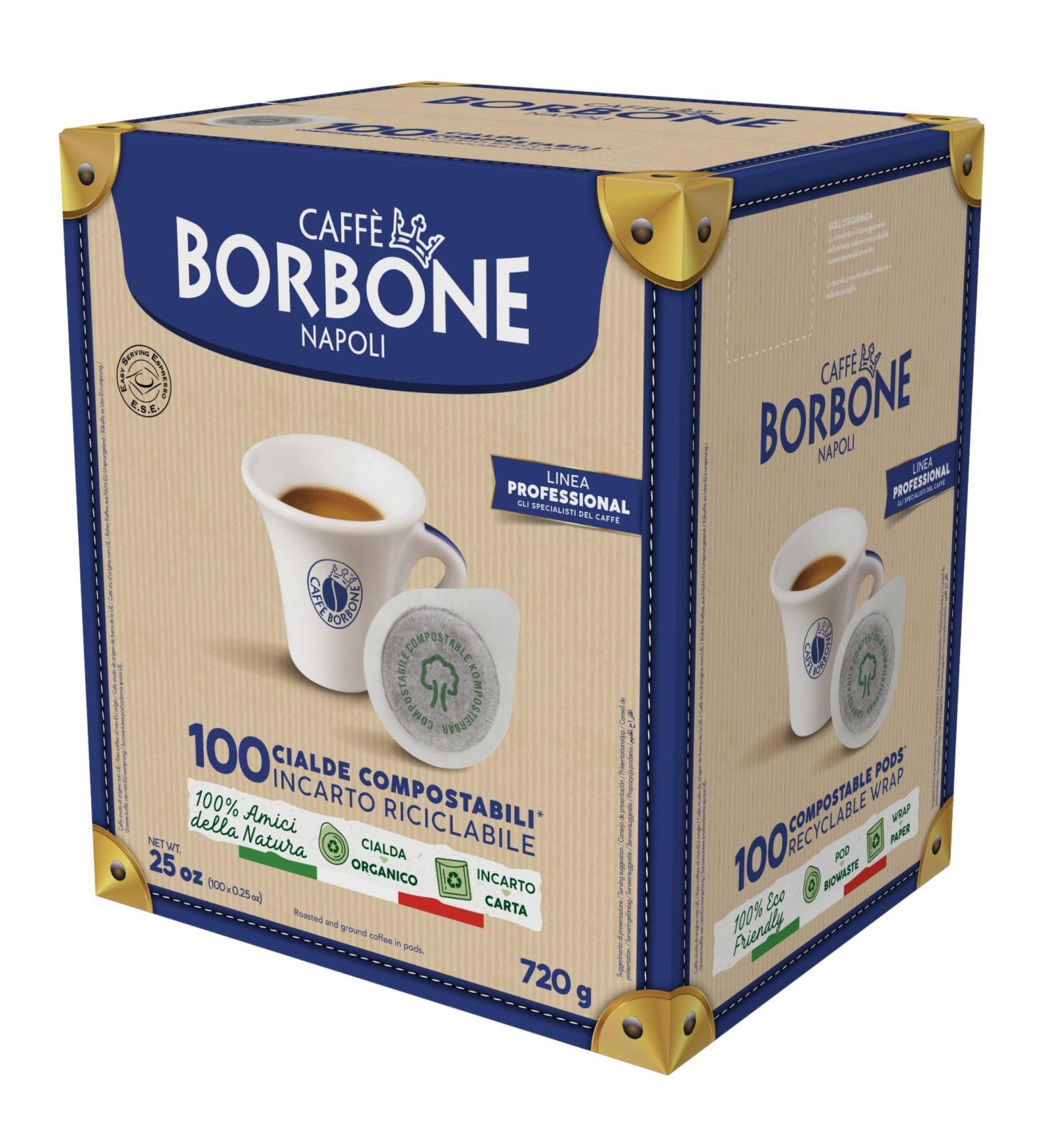  CAFF BORBONE 100 coffee pods Borbone ESE blue blend 44 mm - Buy Online on GoSupps.com