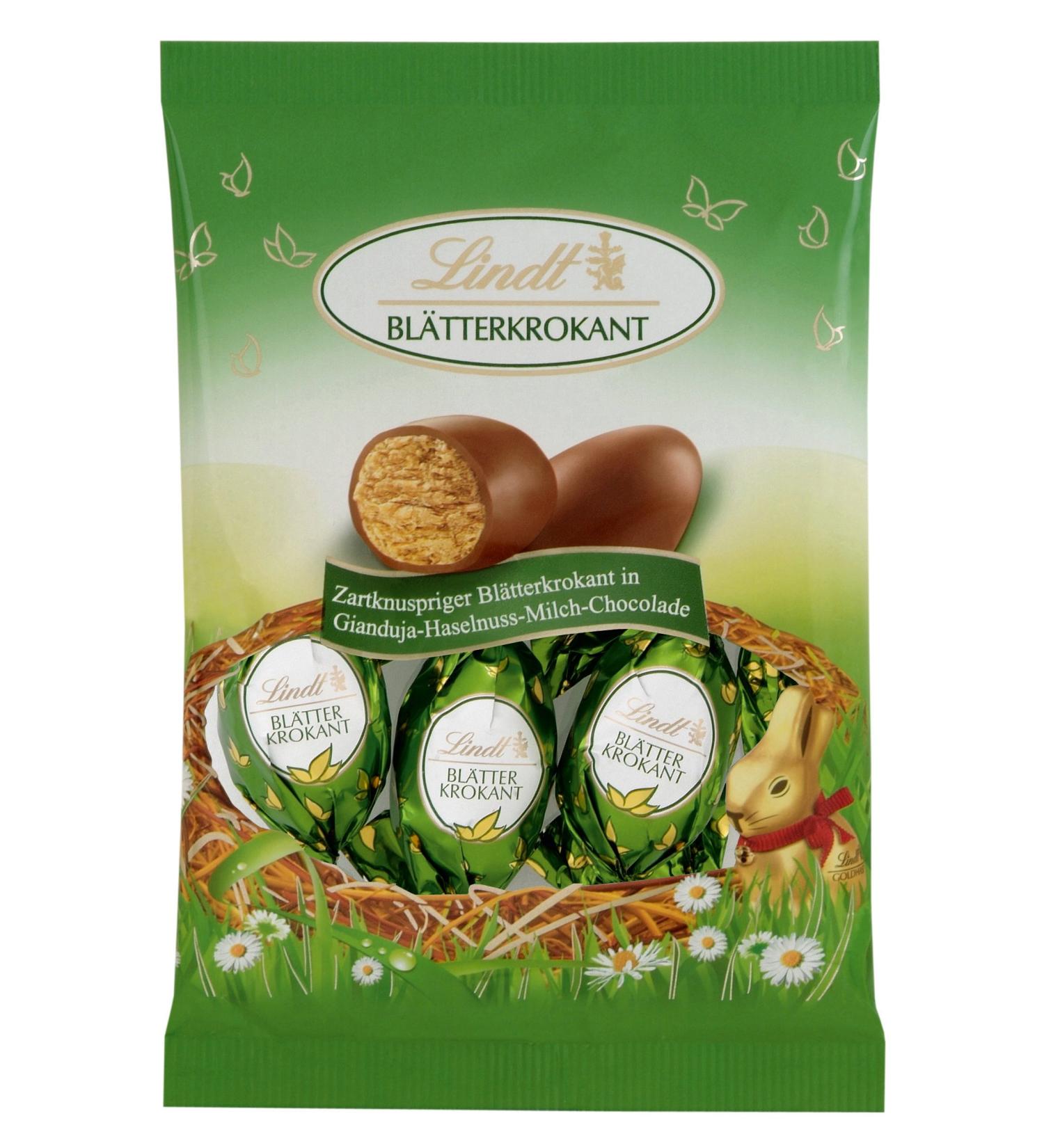 Lindt Chocolate Leaf Croced Eggs - 85g | Gianduja Hazelnut Milk Chocolate | Easter Treats | Buy 3-Pack Online - Buy Online on GoSupps.com