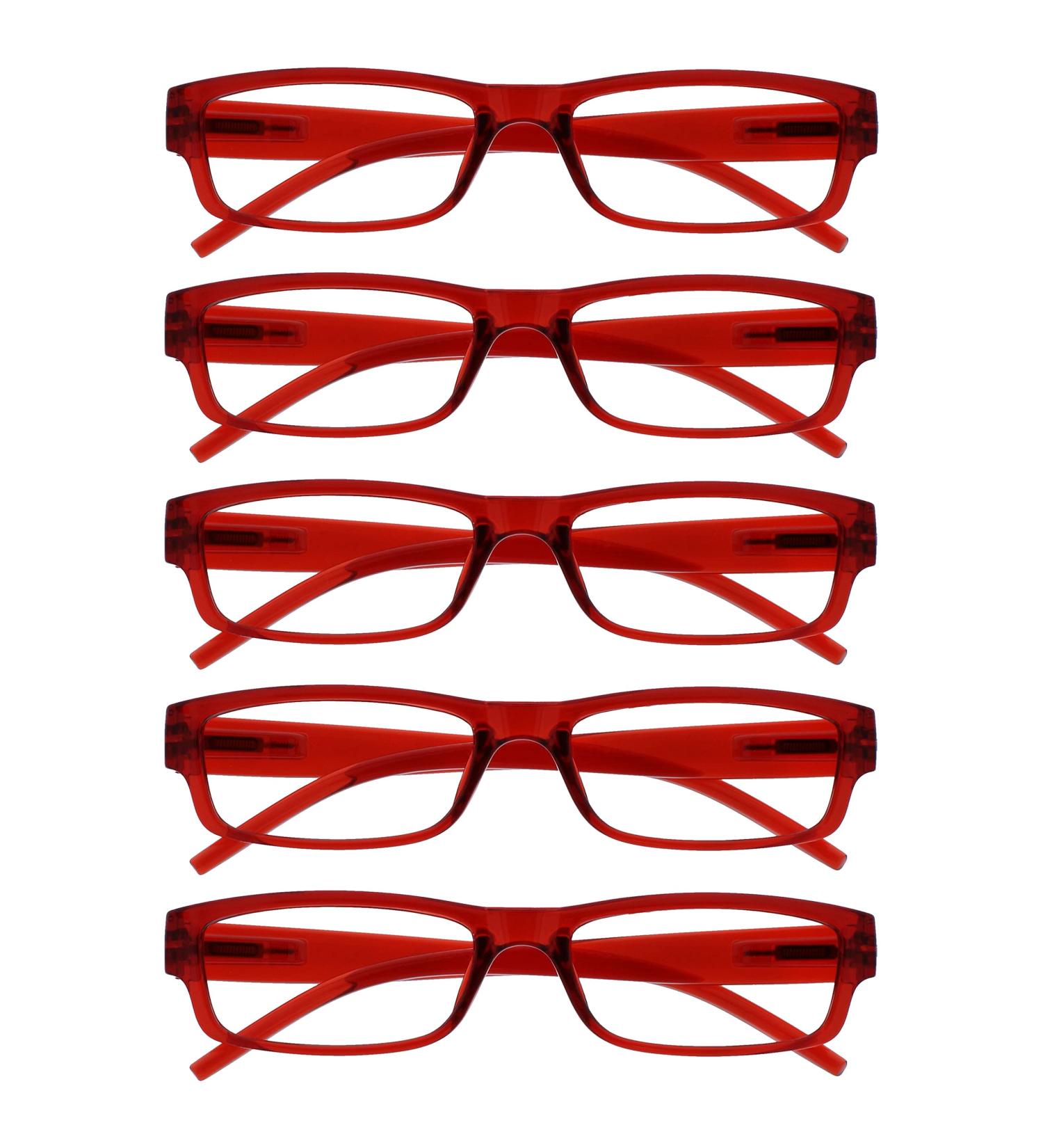 Buy The Reading Glasses Company Red Value 5 Pack - Lightweight +3.00 for Men & Women | International Shipping Available - Buy Online on GoSupps.com