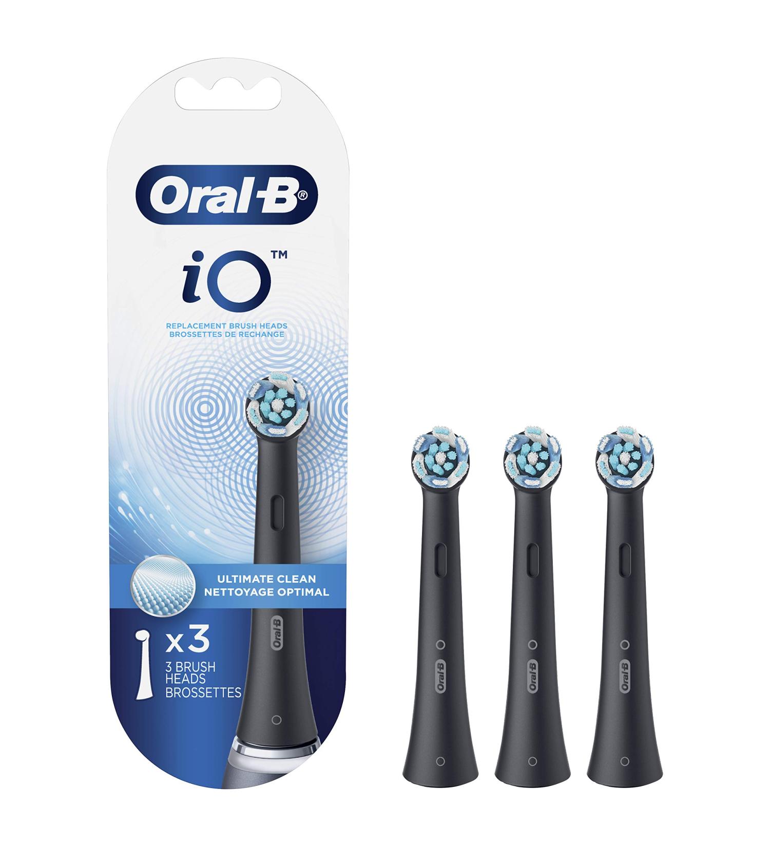 Oral-B iO Ultimate Clean Replacement Brush Heads - 3ct Black Refills - Buy Online on GoSupps.com