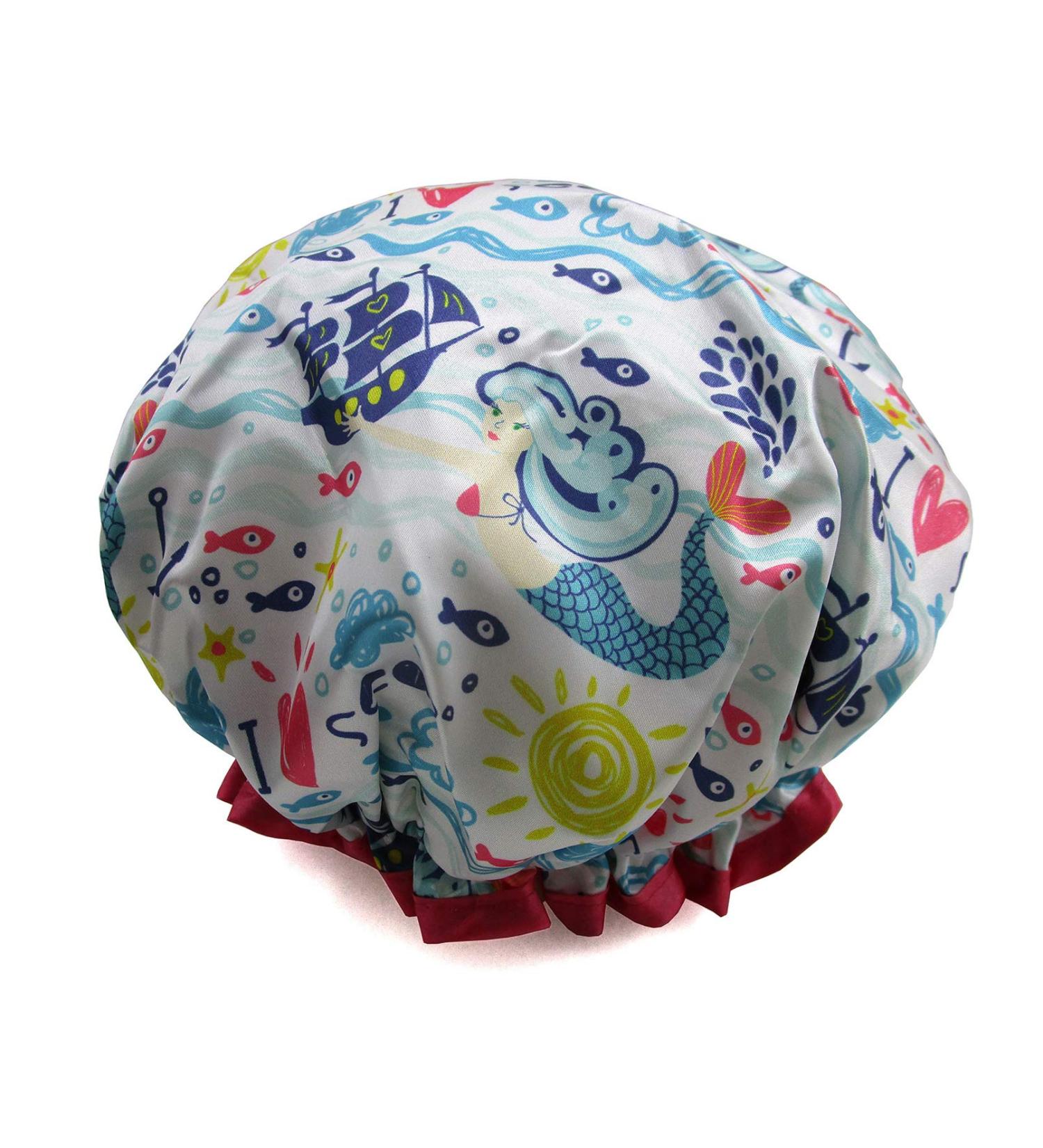 Waterproof Shower Cap for Women - Reusable & Elastic Bath Cap for Spa, Home, Hotel, and Hair Salon - Buy Online on GoSupps.com