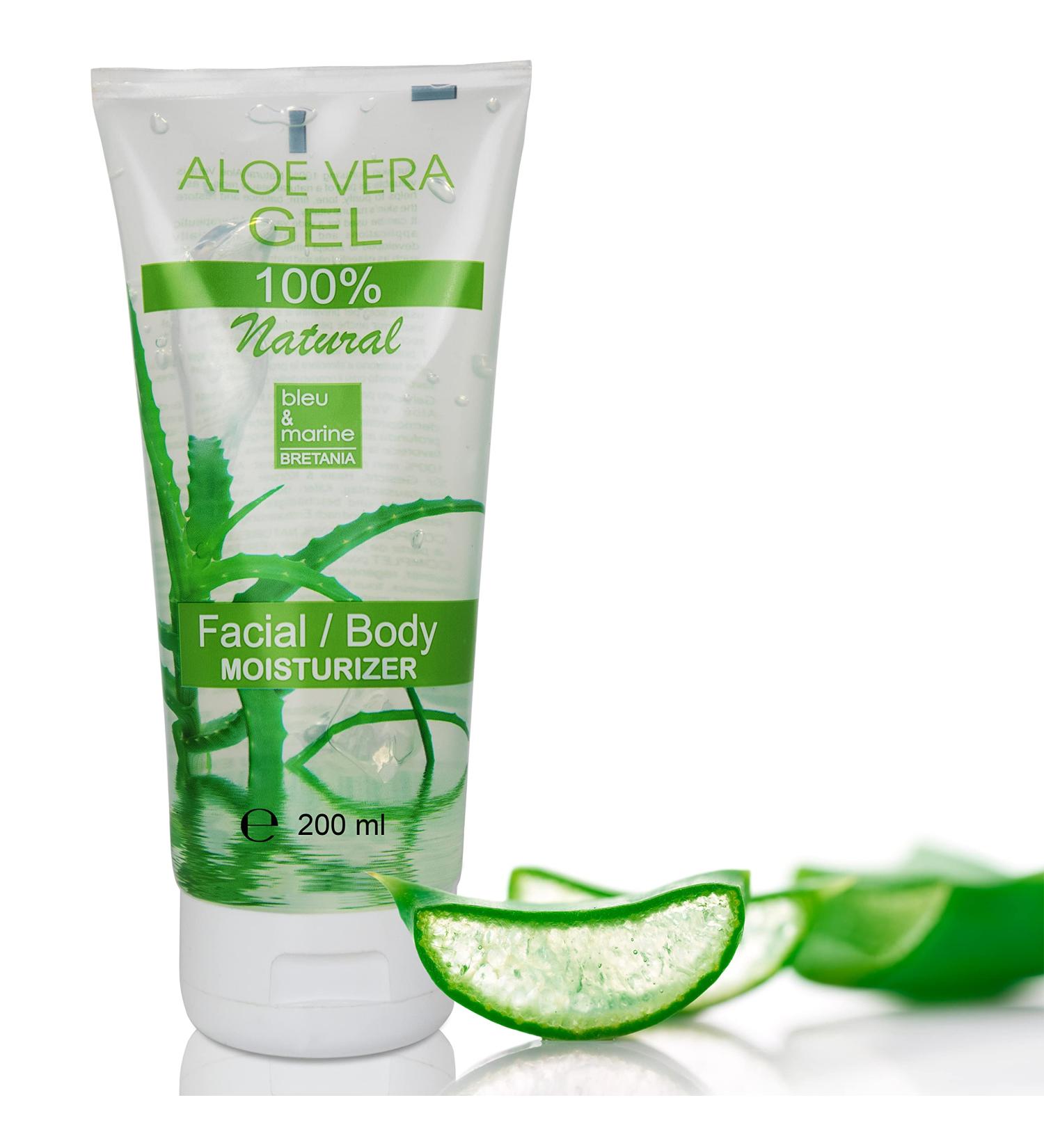 Pure Aloe Vera Gel 100% Natural 200 ml - DIY Face & Body Care, Moisturizer, Hair Repair, After Sun Soothing Gel - Unscented - Pack of 1 - Buy Online on GoSupps.com