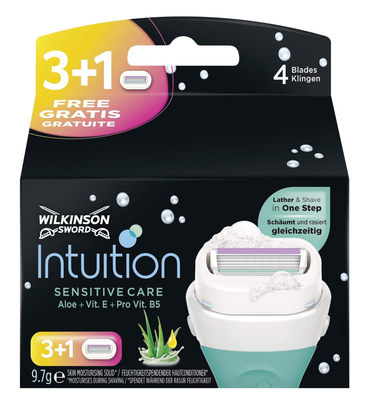 Wilkinson Sword Intuition Sensitive Care Razor Blades for Women 3 + 1pcs