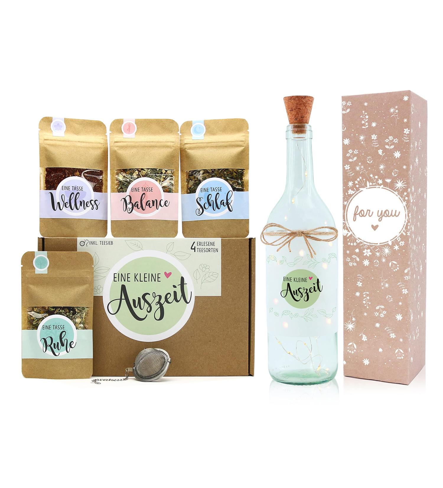 OWLBOOK Mother's Day Tea Gift Set | 4 Unique Teas Infuser & Bottle Light | Perfect for Mom - Buy Online on GoSupps.com