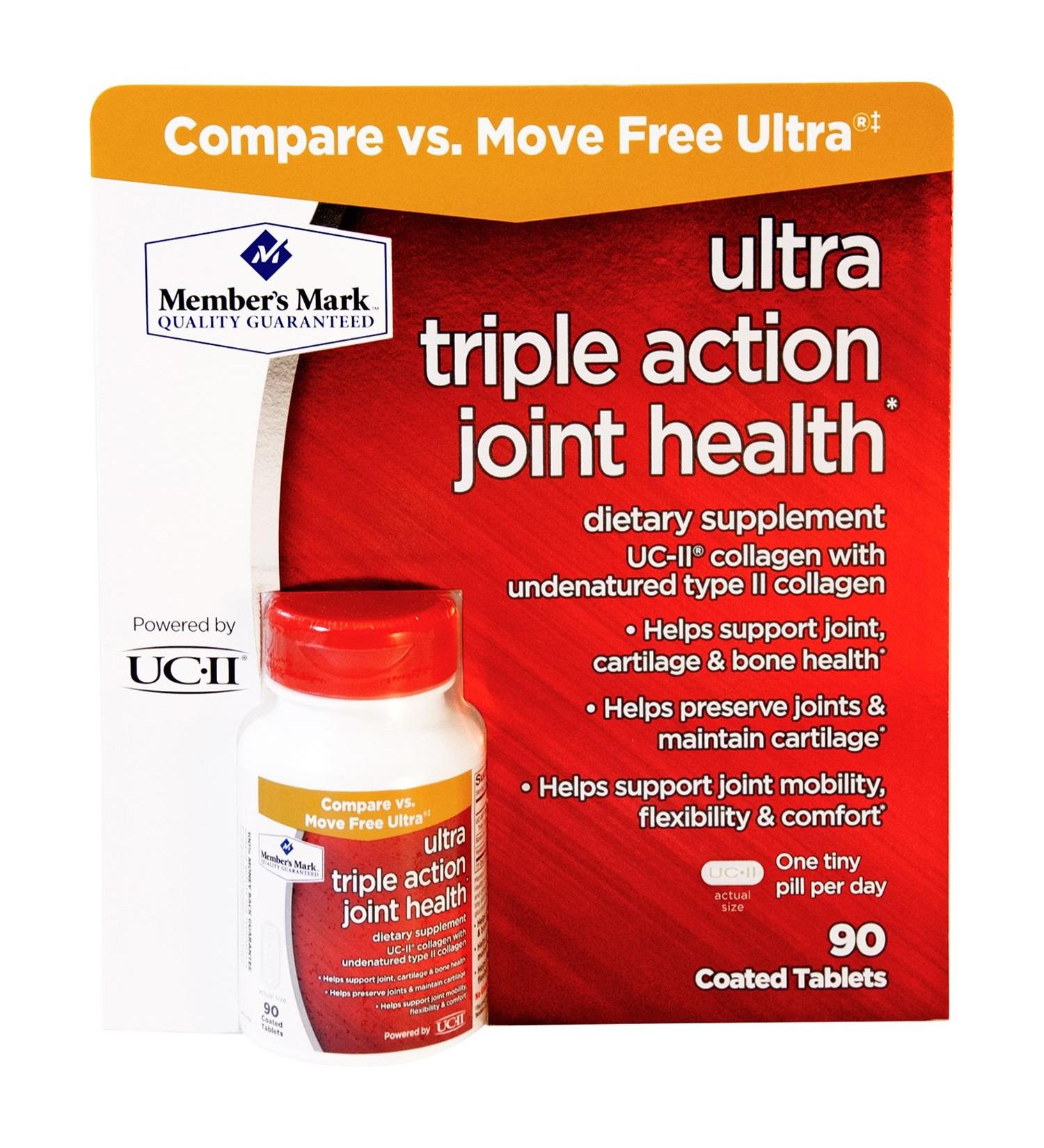 Member's Mark Ultra Triple Action Joint Health 90 Coated Tablets