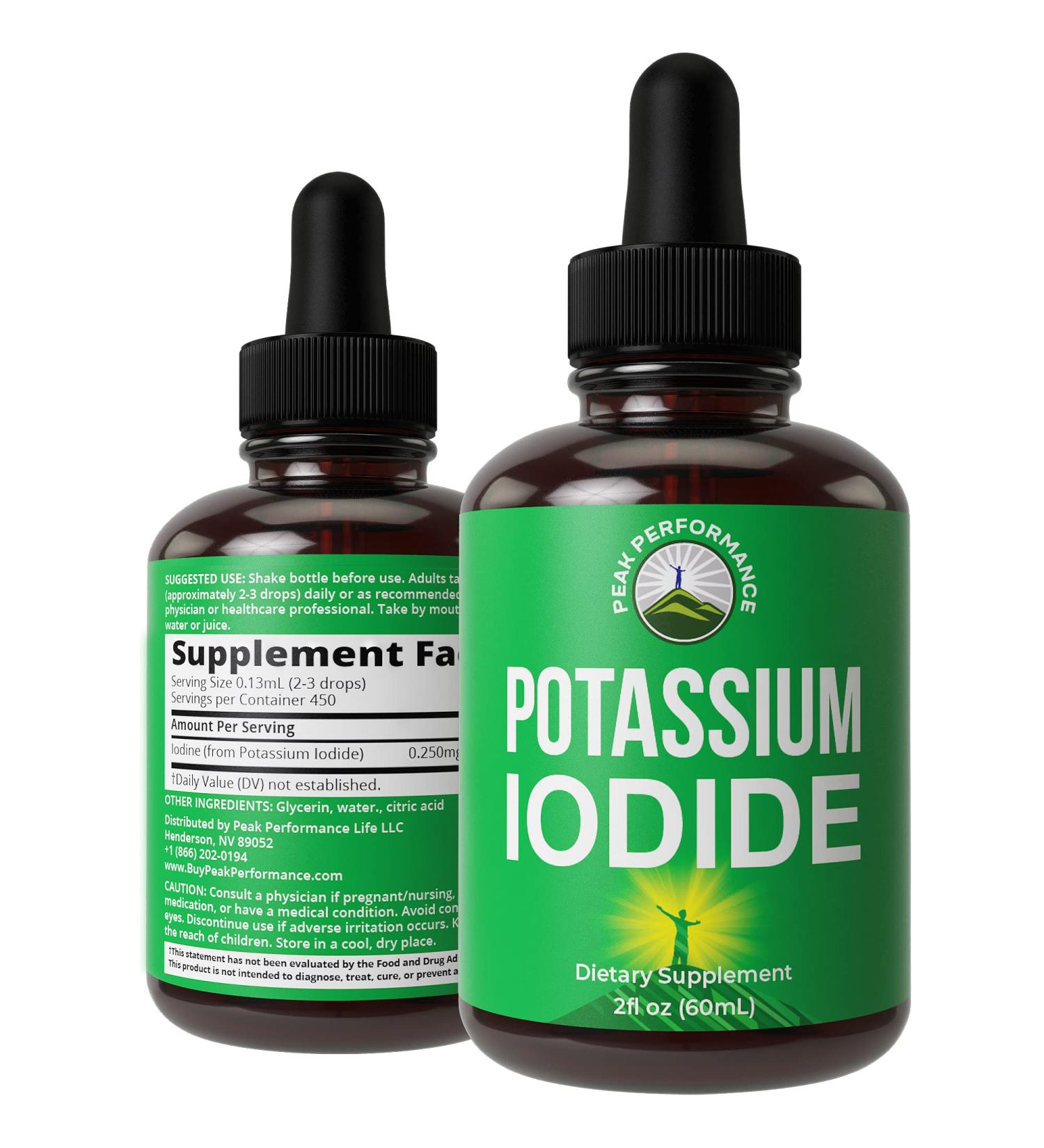 Potassium Iodide Liquid Drops - 1 Year Supply for Thyroid Protection | Vegan & Gluten Free | Superior Absorption | USA Tested - Buy Online on GoSupps.com