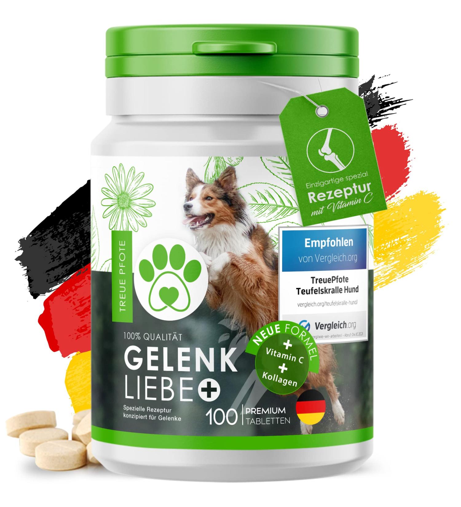 Loyaltypfote Joint Tablets for Dogs - 100 Count Made in Germany | MSM Green Lipped Mussel & Devil's Claw - 6 Month Supply - High Acceptance - Buy Online on GoSupps.com