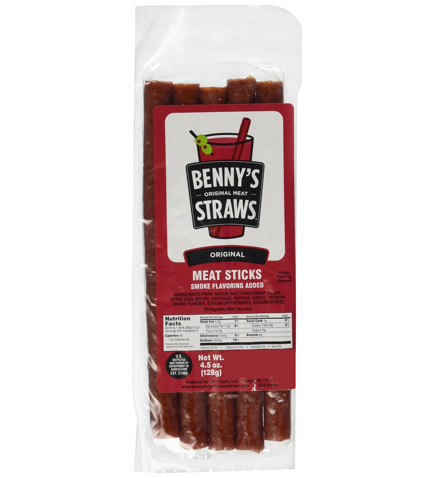 Benny's Bloody Mary Beef Straws - 5 Pack - Stir Up Your Drink with Flavor - Buy Online on GoSupps.com
