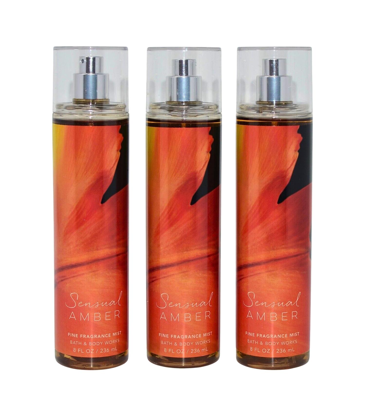 Bath & Body Works Fragrance Mist 3-Pack 8oz Each (Sensual Amber)