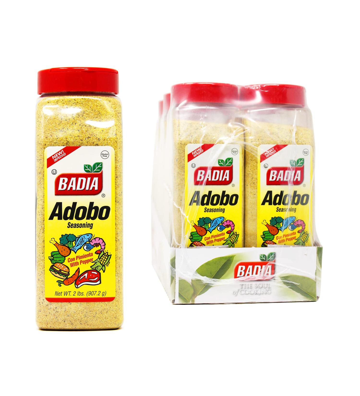Badia Adobo with Pepper 2 lb (Pack of 6) - Authentic Seasoning Blend for Flavorful Dishes - Buy Online on GoSupps.com