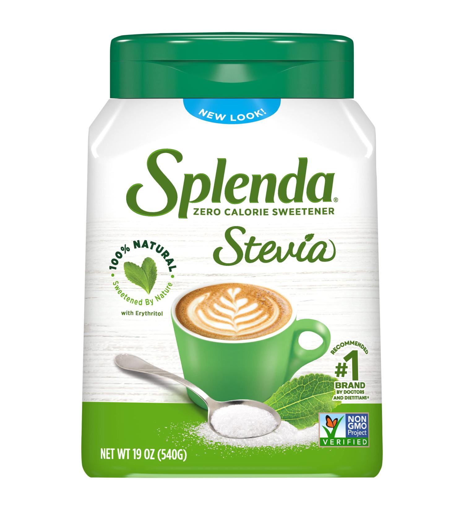 SPLENDA Naturals Stevia Zero Calorie Sweetener - 19oz Jar - Buy Online on GoSupps.com