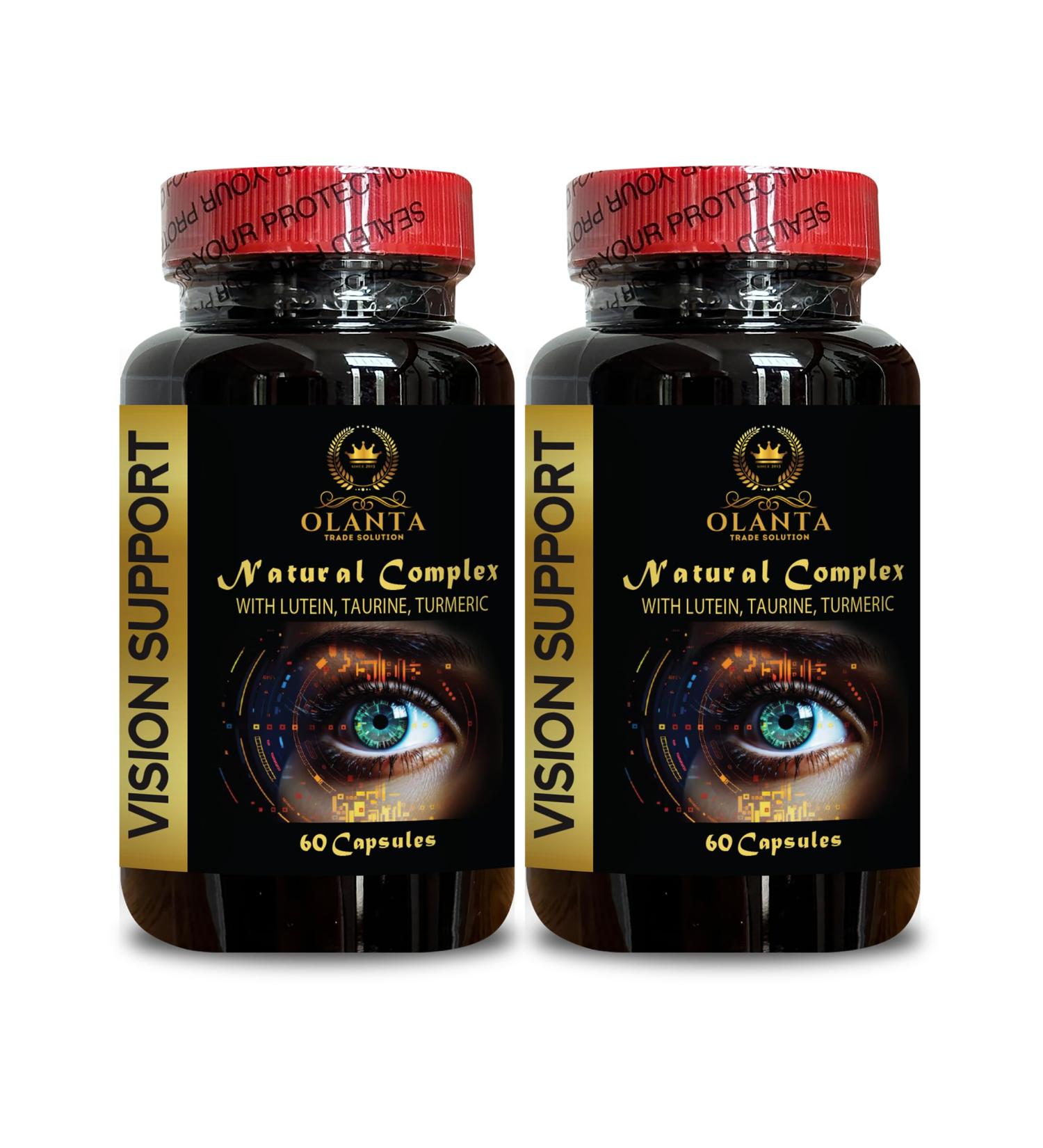 OLANTA TRADE SOLUTION Vision Support - Vision and Eye Support Complex with Lutein Retinal Support and Improved Visual Function Immune Booster - 2 Bottles 120 Capsules - Buy Online on GoSupps.com