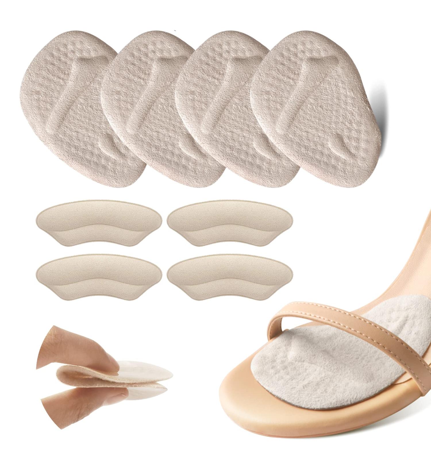 SIIHEA Metatarsal Pads & Heel Inserts for Women - Ball of Foot Cushions for High Heel Comfort & Loose Shoes - Beige Heel Pads Grips for Foot Pain & Blisters - Buy Online on GoSupps.com