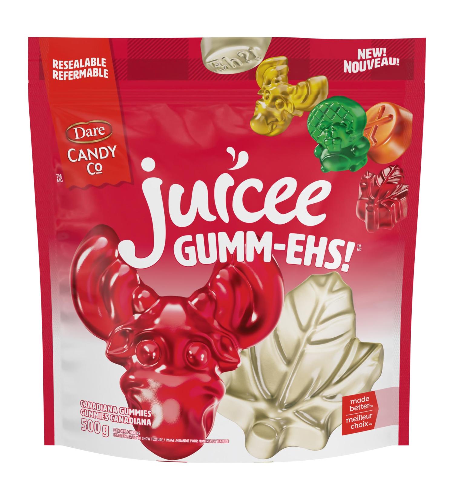 Dare Juicee Gumm-Ehs (Pack of 6) - Mixed Fruit Gummy Candy in Fun Shapes Gluten Free Dairy Free Fat Free 6 x 500g - Buy Online on GoSupps.com
