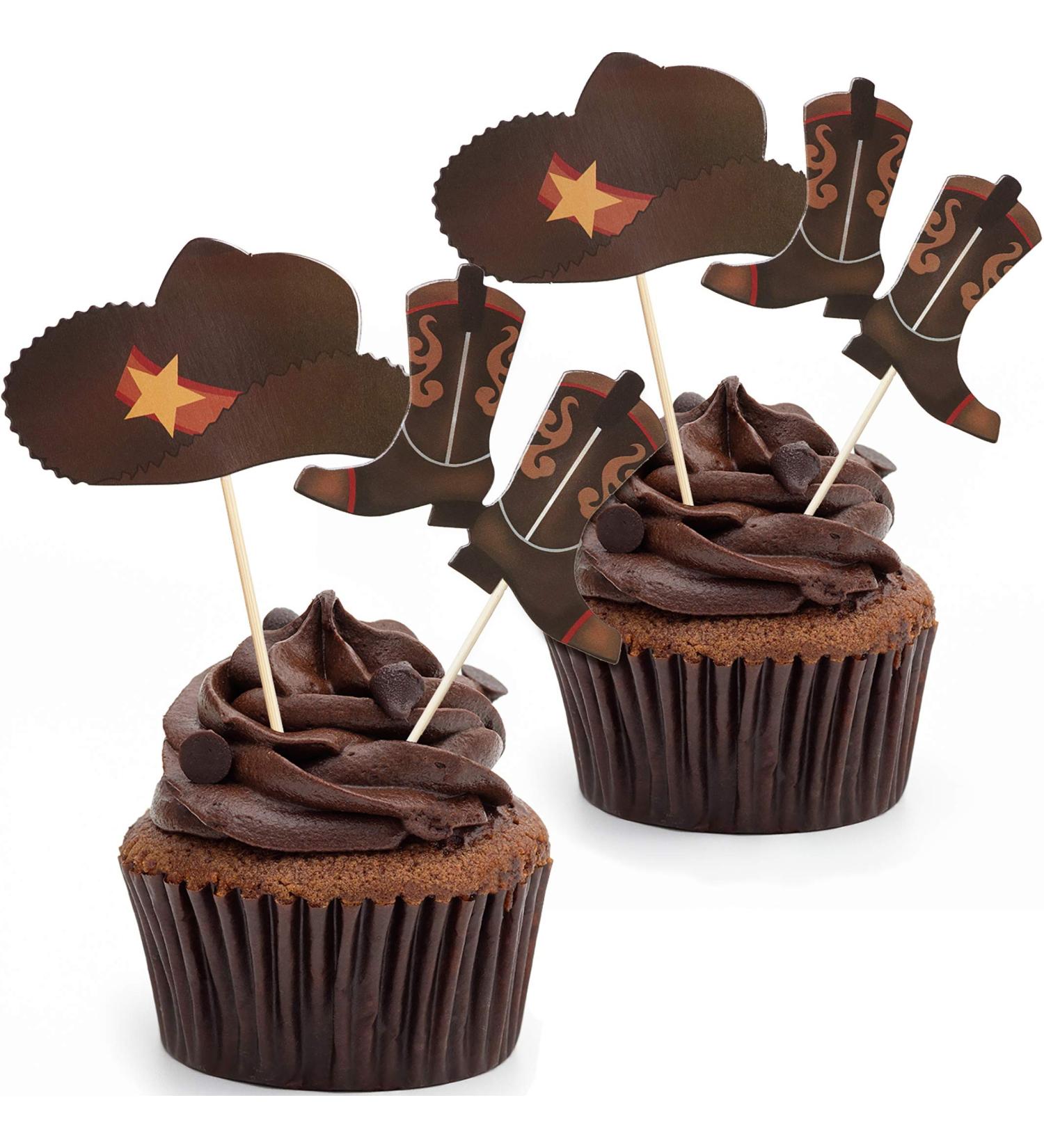 Blulu 60 Pieces Cowboy Hat and Boot Cupcake Toppers Cowboy Cupcake Picks Cowboy Baby Shower Toothpicks Western Birthday Cake Decorations for Western Theme Party Favors Supplies - Buy Online on GoSupps.com
