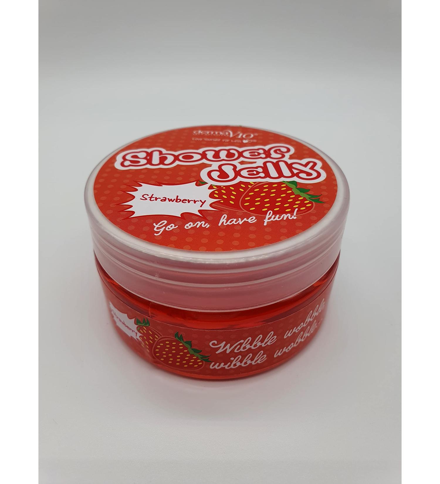 VEGAN Pack of 2 Derma V10 Shower Jelly Strawberry Vegan 100ml