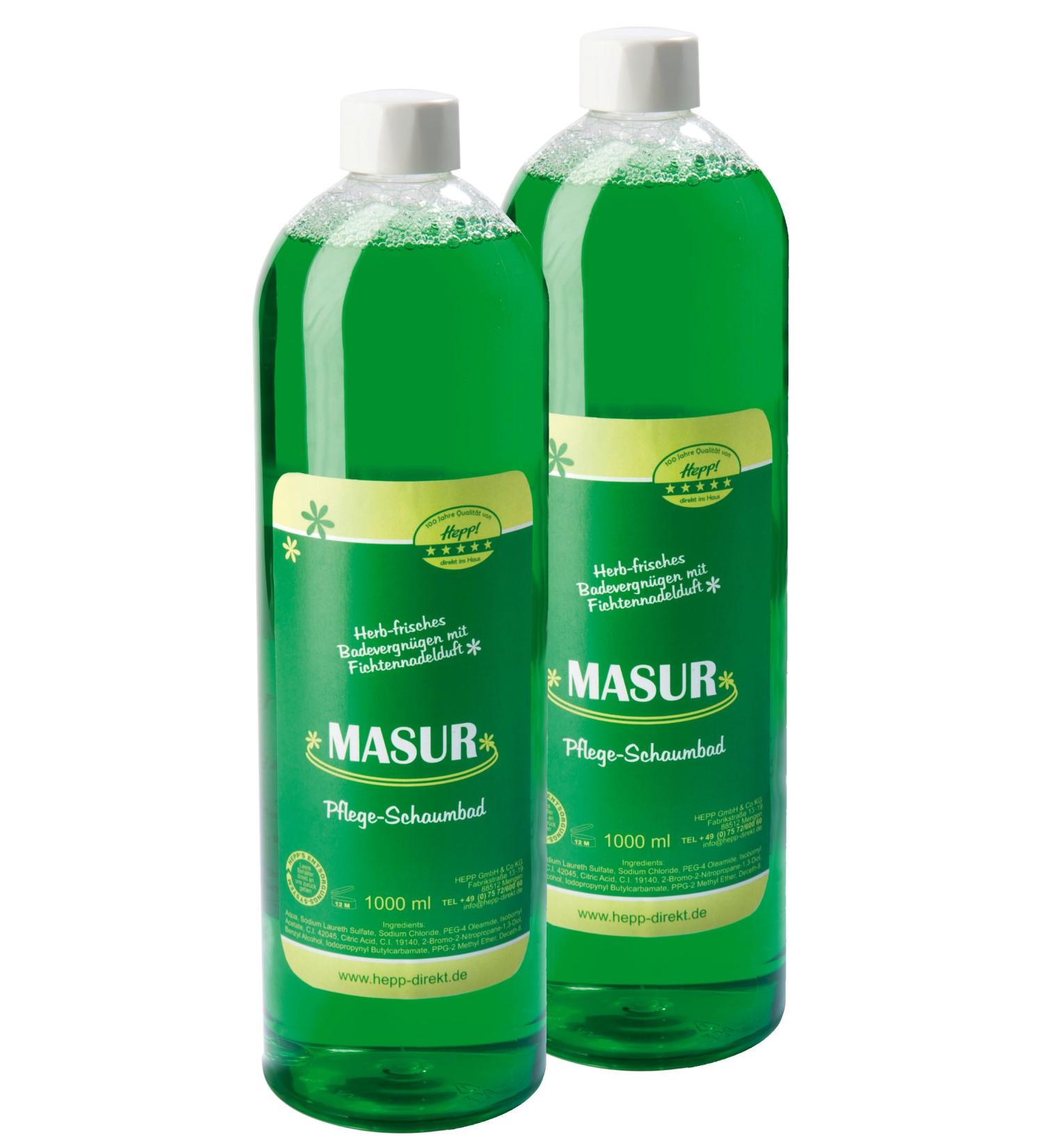 Hepp GmbH & Co KG - Masur spruce needle bubble bath 2000 ml (2 x 1000 ml bottle)
