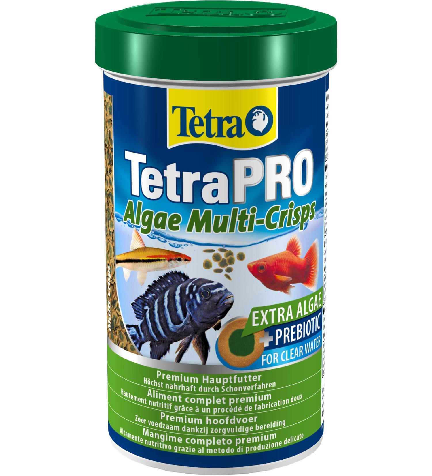 Tetra Pro Algae Multi-Crisps - Premium Fish Feed with Algae Concentrate | 500ml (1 Pack) - Boost Fish Health & Resistance - Buy Online on GoSupps.com
