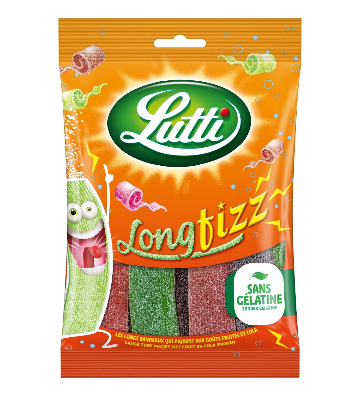 Lutti Long Fizz 200g (lot de 1) Bleue Rose 200 g
