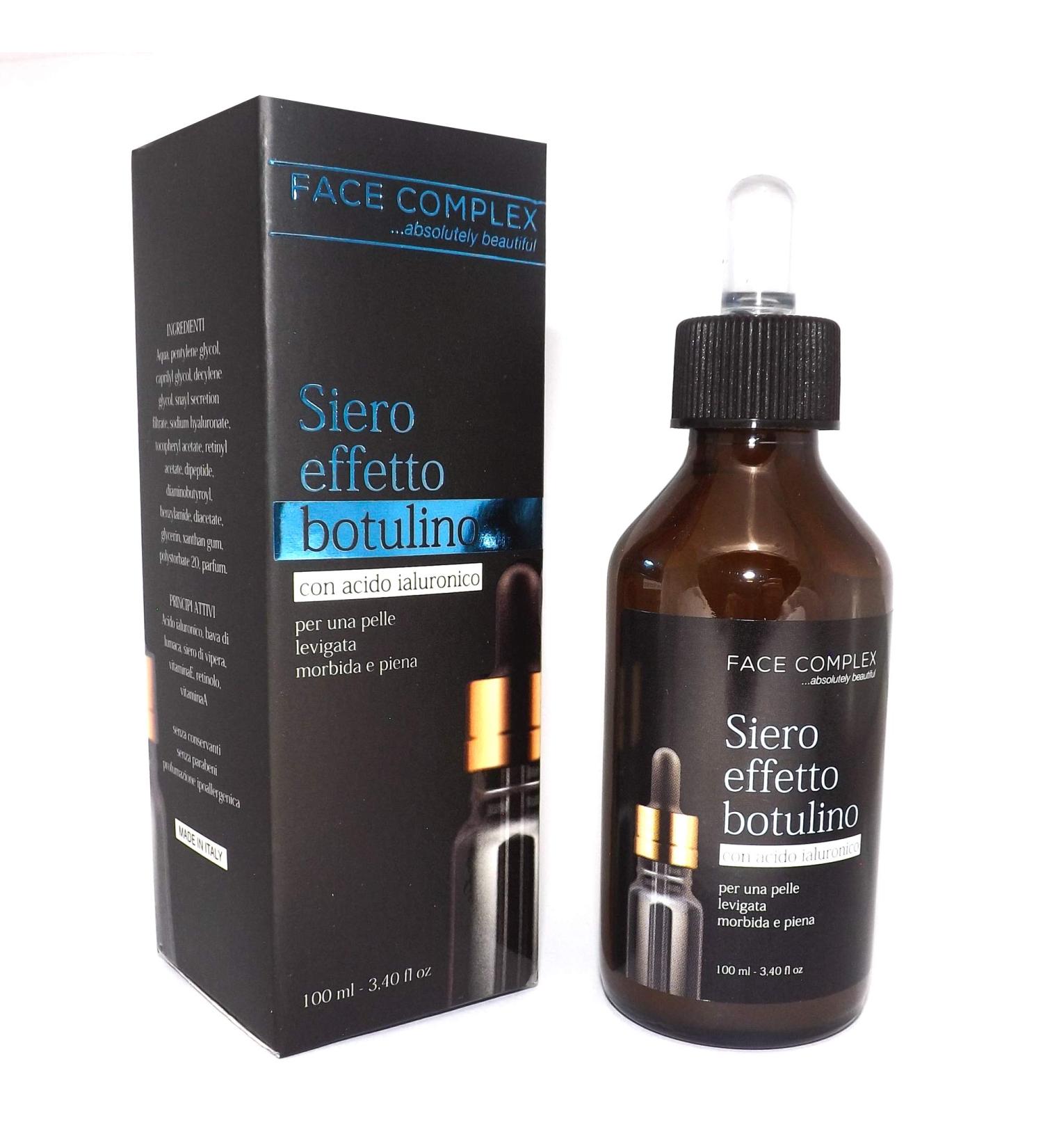 Face Complex Serum Botulin Effect with Hyaluronic Acid for a smooth soft and full skin - face and neck - 100ml