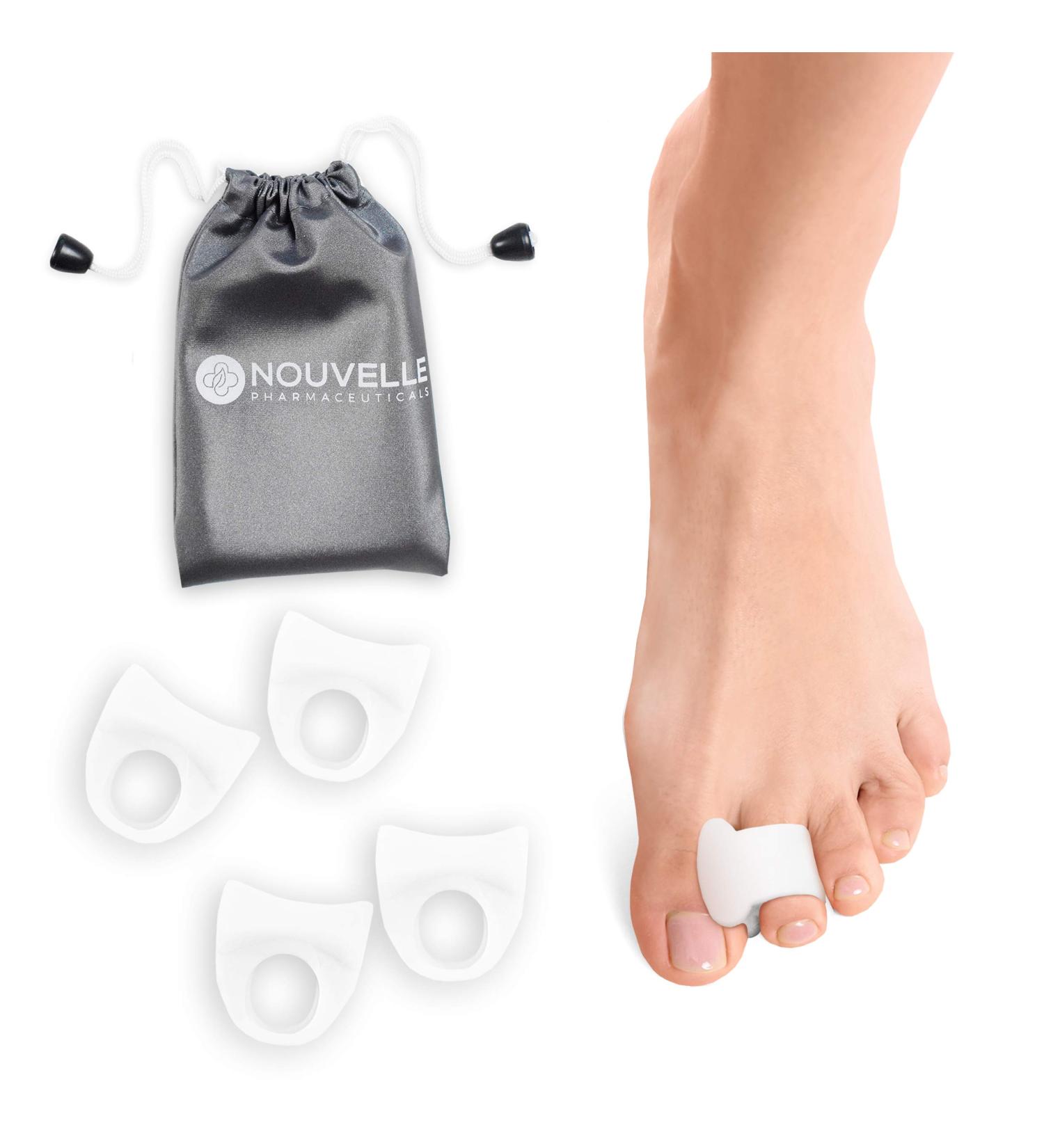 White Toe Separators 4 Pack for Overlapping Toes, Big Toe Alignment, Drift Pain and Bunion Relief - Effective Bunion Correction Tool - Buy Online on GoSupps.com