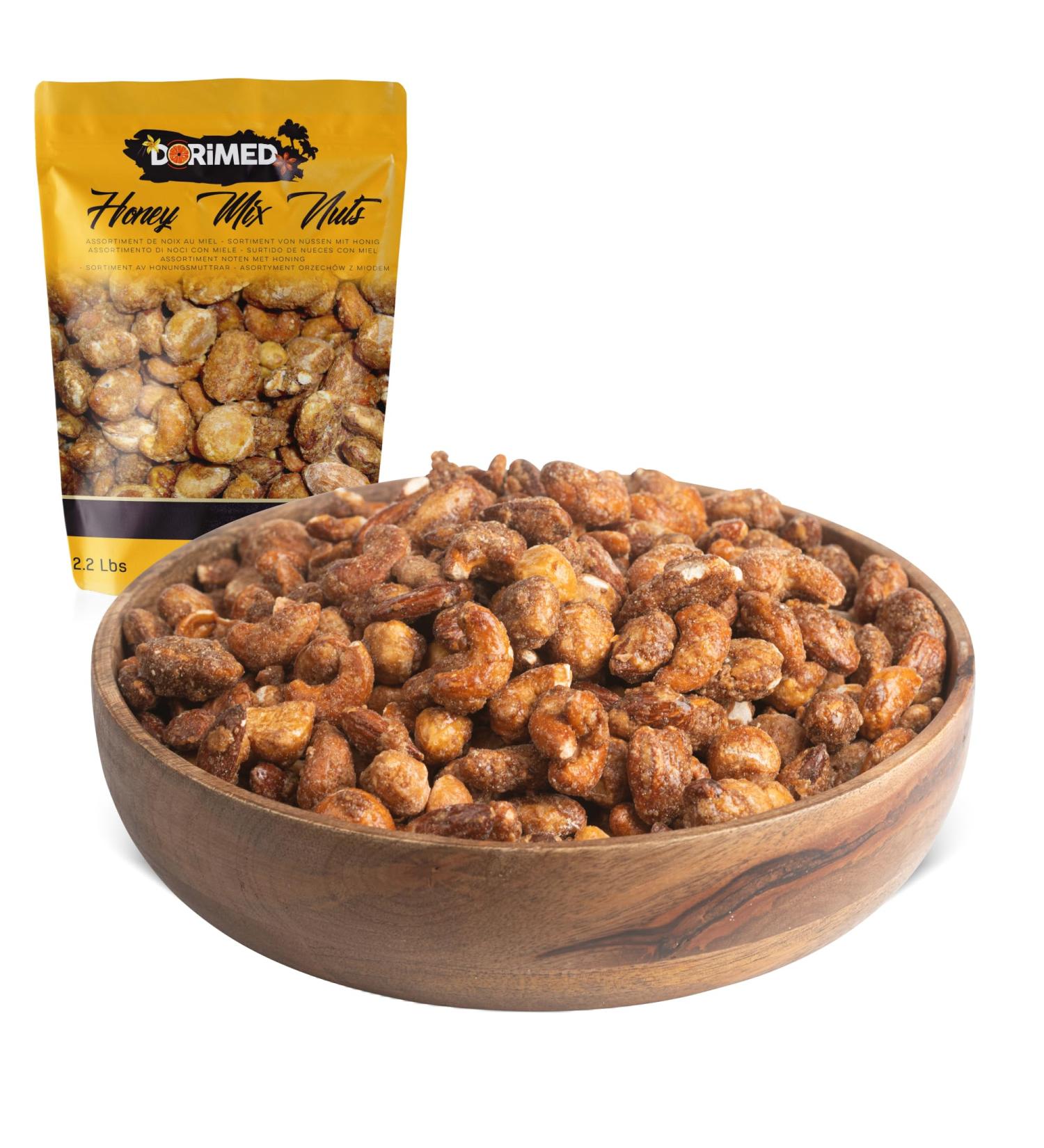 Caramelized Honey Nut Mix 1 kg | Cashew Almond Macadamia & Pecan | Sweet Snack | Dorimed - Buy Online on GoSupps.com