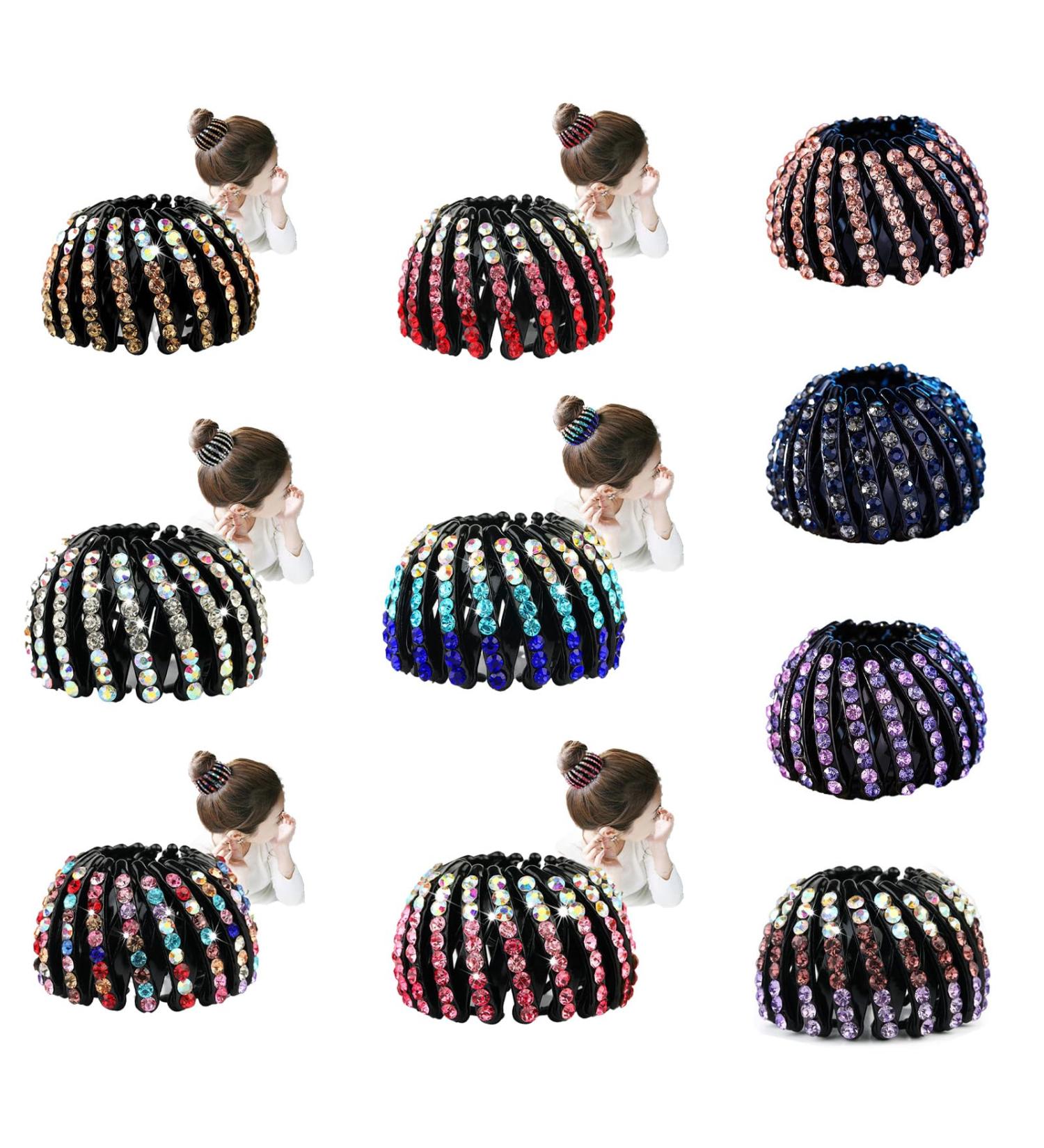 10pcs Bird Nest Magic Hair Clip Expandable Ponytail Holder Hair Accessories for Women and Girls - Buy Online on GoSupps.com