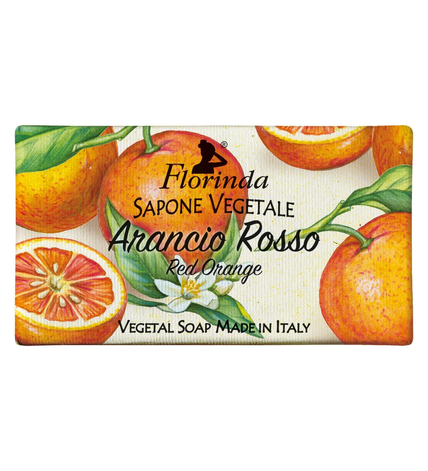 Florinda Fruits Red Orange Vegetal Soap Bar 50 G 1.76 Oz