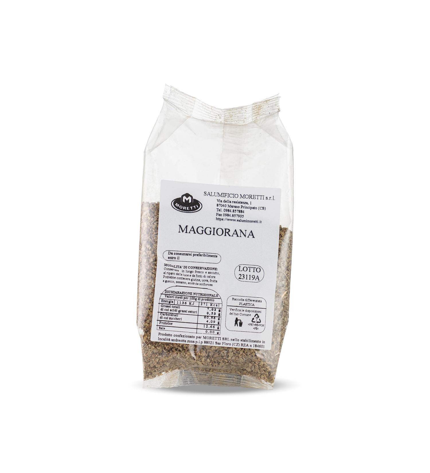 MORETTI Moretti High Quality Sun-Dried Marjoram | 90 Gram Envelope | Vegan Gluten-Free - The Secret Ingredient for An Exceptional Dish with Meat Fish Soups |