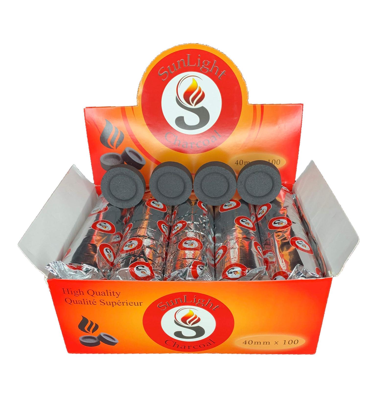 Charcoal Tablets for Incense - Quick Light Coal Disks 40mm Rolls - Slow Burn Briquettes - Instant Lighting (100 Pack) - Buy Online on GoSupps.com