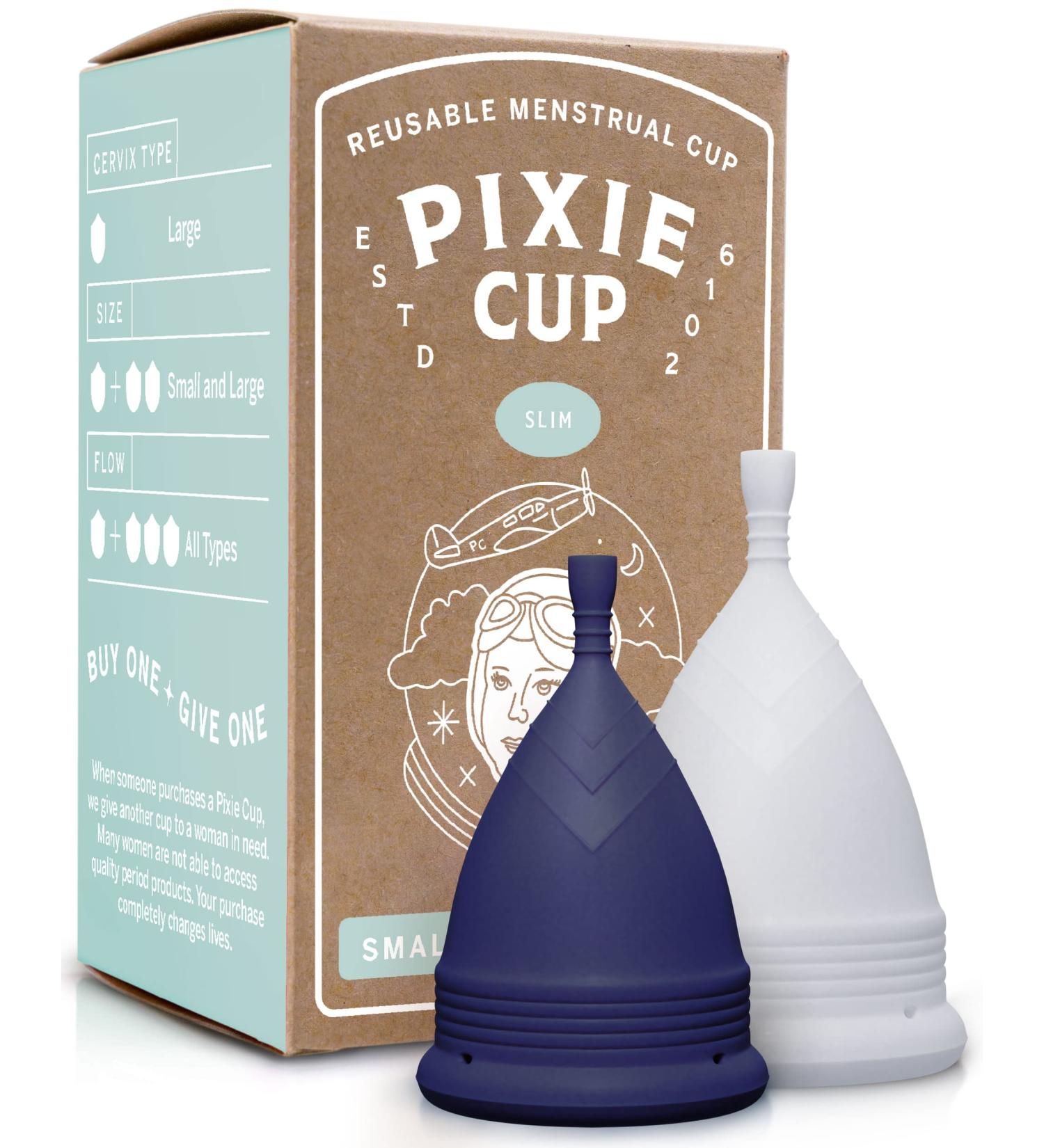 Soft Menstrual Cups for Tilted Cervix - Buy One Give One - Includes Ebook, Cleaning Wipes, Lube & Storage Bag - Small & Large Sizes - Tampon & Pad Alternative - Buy Online on GoSupps.com