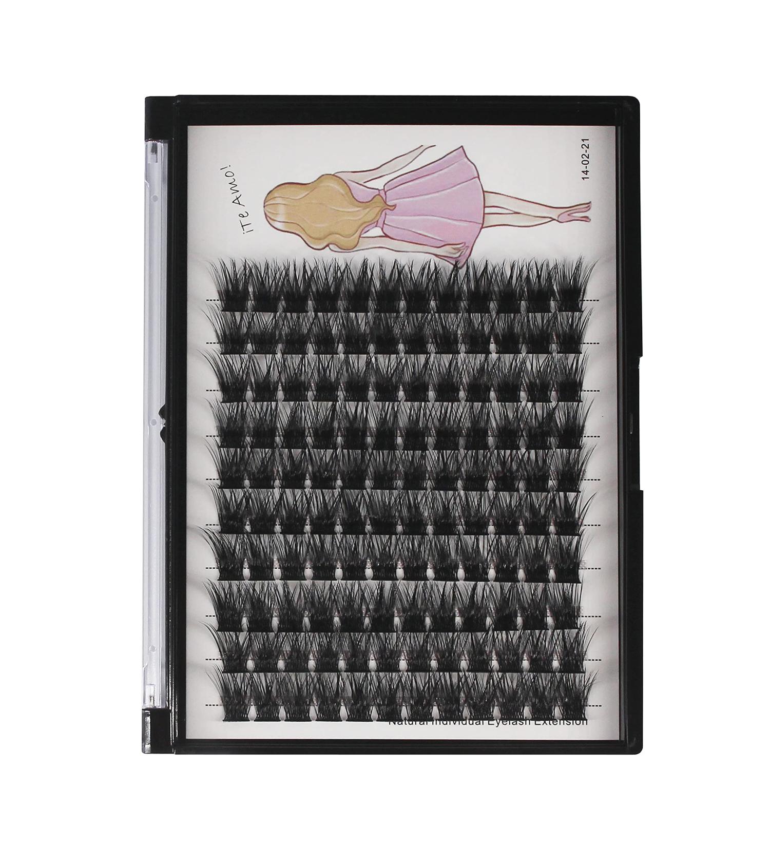 Bodermincer 120 Wide Cluster 3D Effect Eyelash Extensions 8MM - Home False Lashes - Buy Online on GoSupps.com