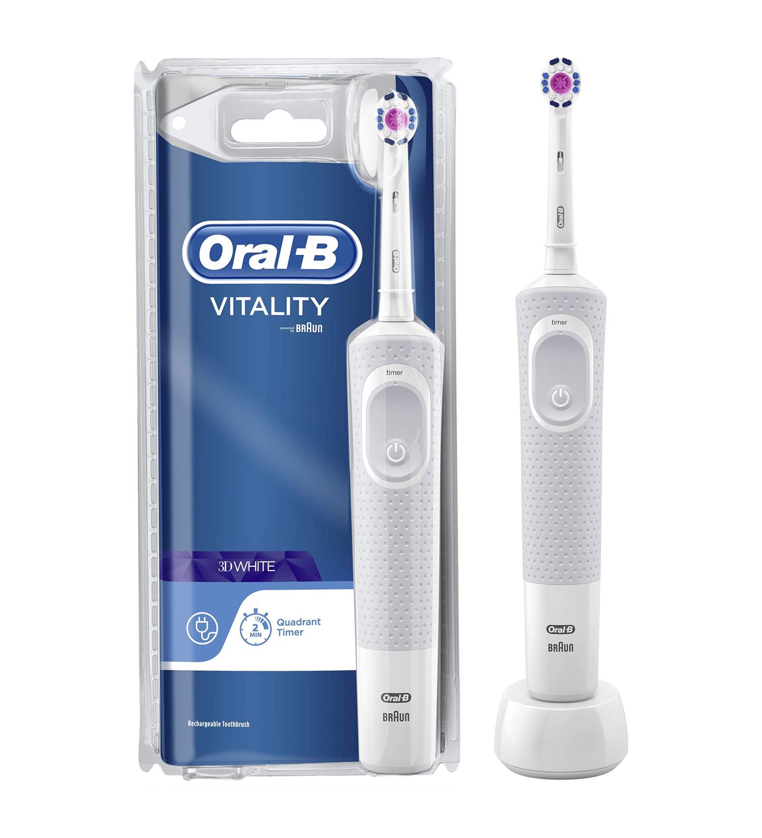 Oral-B Vitality White + Clean Rechargeable Toothbrush - Best International Shipping | Superior Oral Care - Buy Online on GoSupps.com