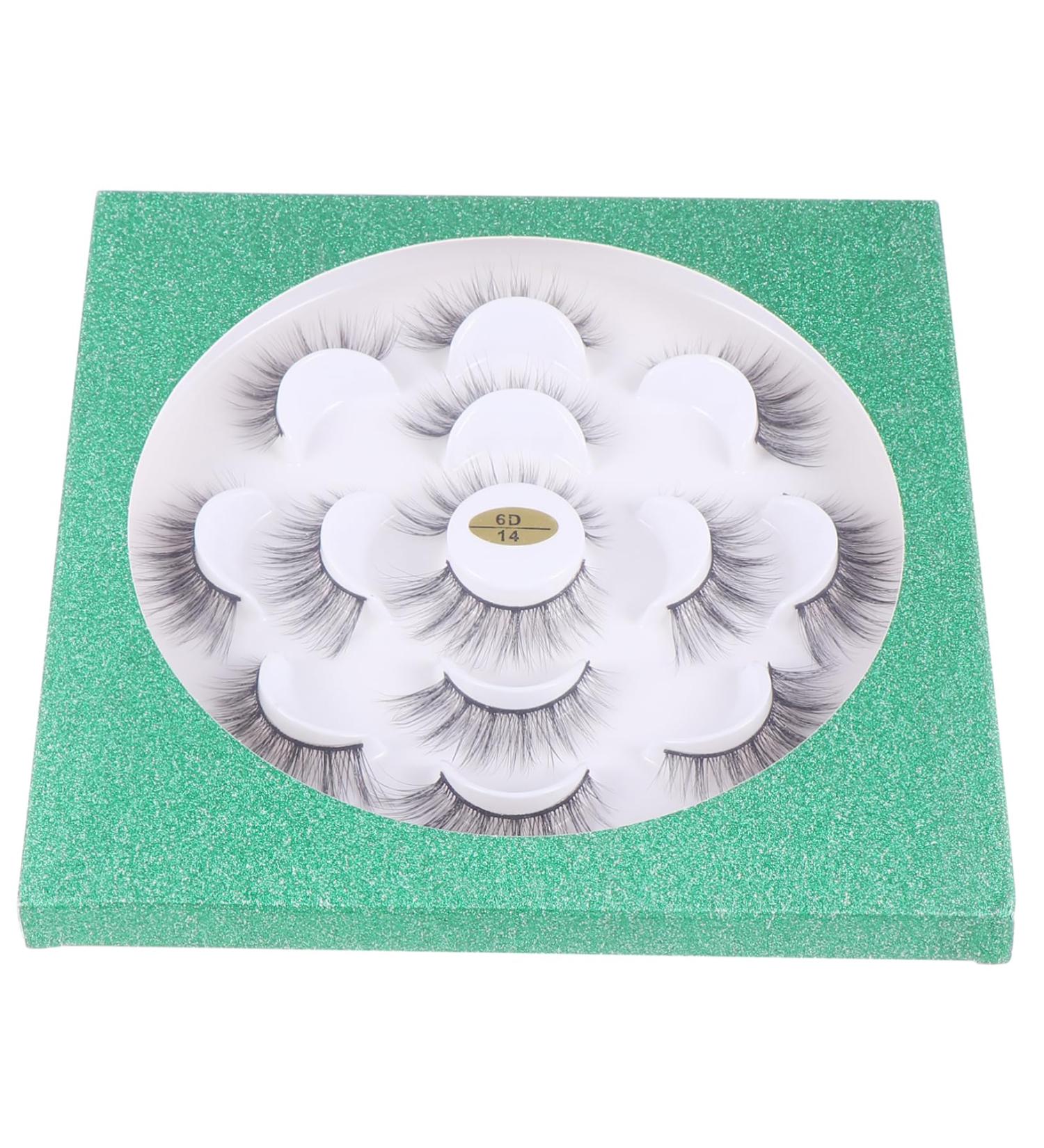 DRESSOOS 7 Pairs Three-dimensional false eyelashes Manmade Fiber 3D Eyelashes fake eyelash Art Eyelashes Handmade Eyelashes dense fiber eyelashes fluffy artificial fiber Accessories 6d - Buy Online on GoSupps.com