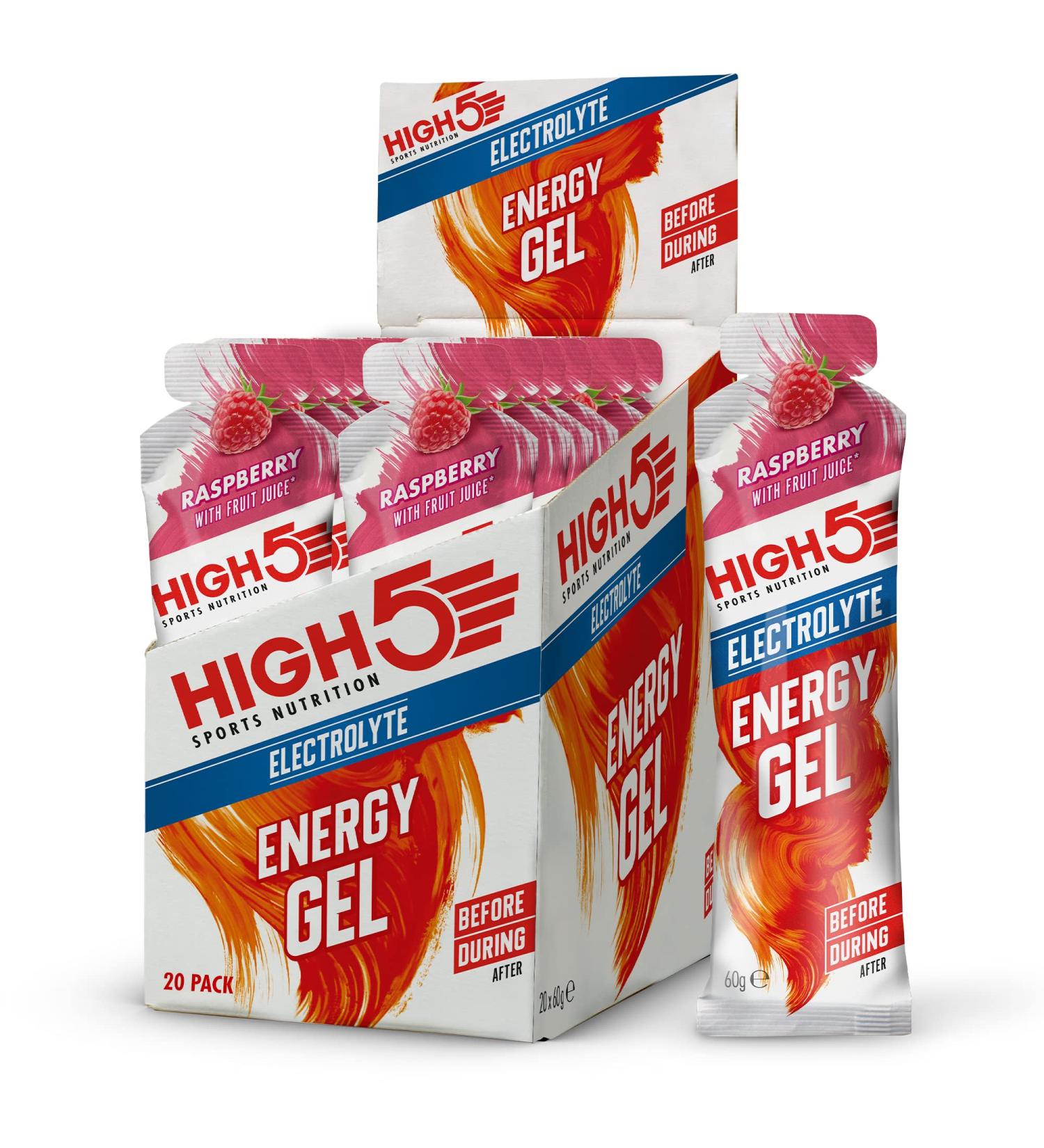  HIGH5 HIGH5 Energy Gel Electrolyte 20 x 60 g Raspberry - Buy Online on GoSupps.com