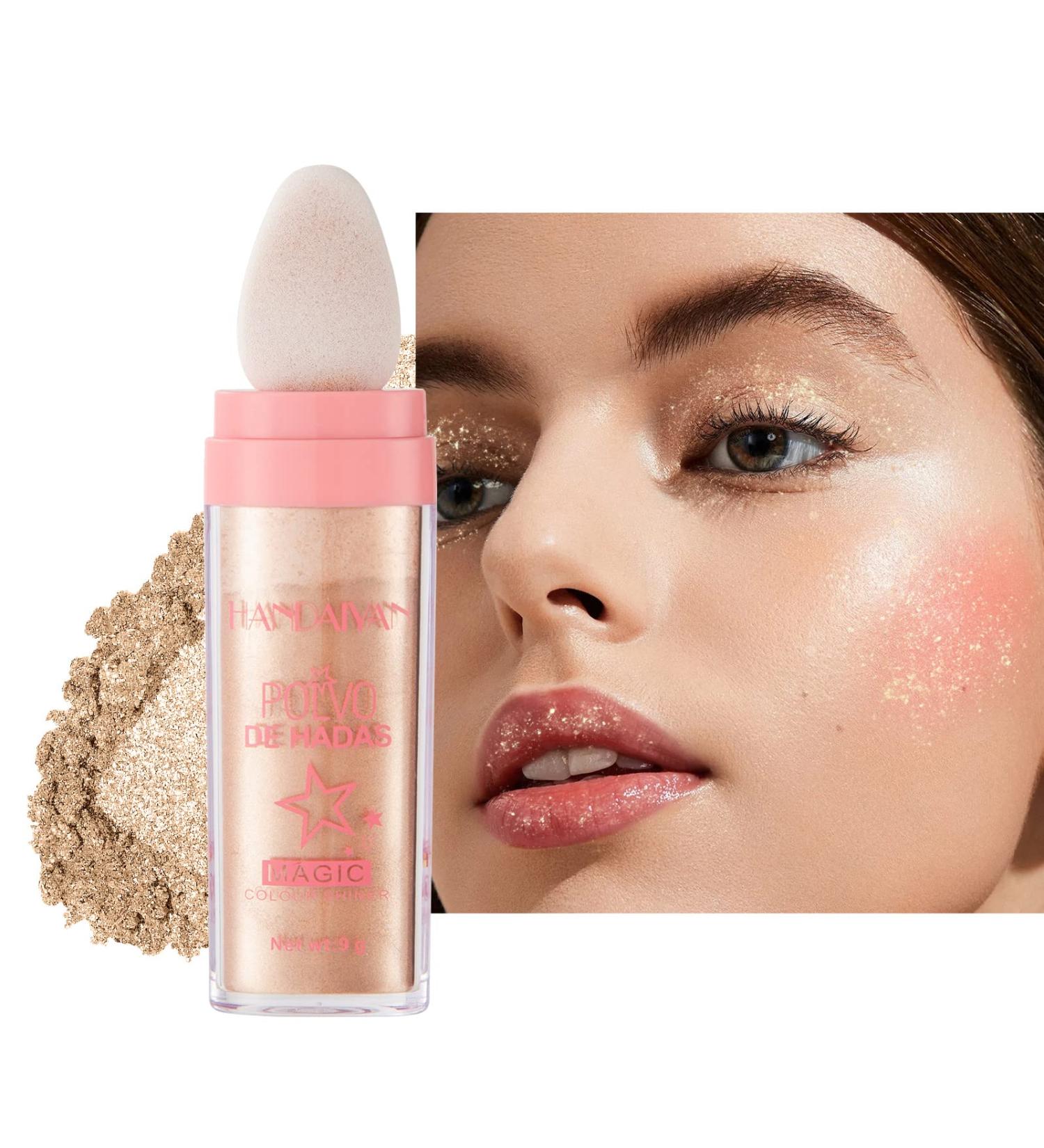 Highlight Patting Powder | Shimmering Highlighter Pen for Face & Body - #03 Golden Brown | Brightening & Contouring Glitter Powder (1 Pack) - Buy Online on GoSupps.com