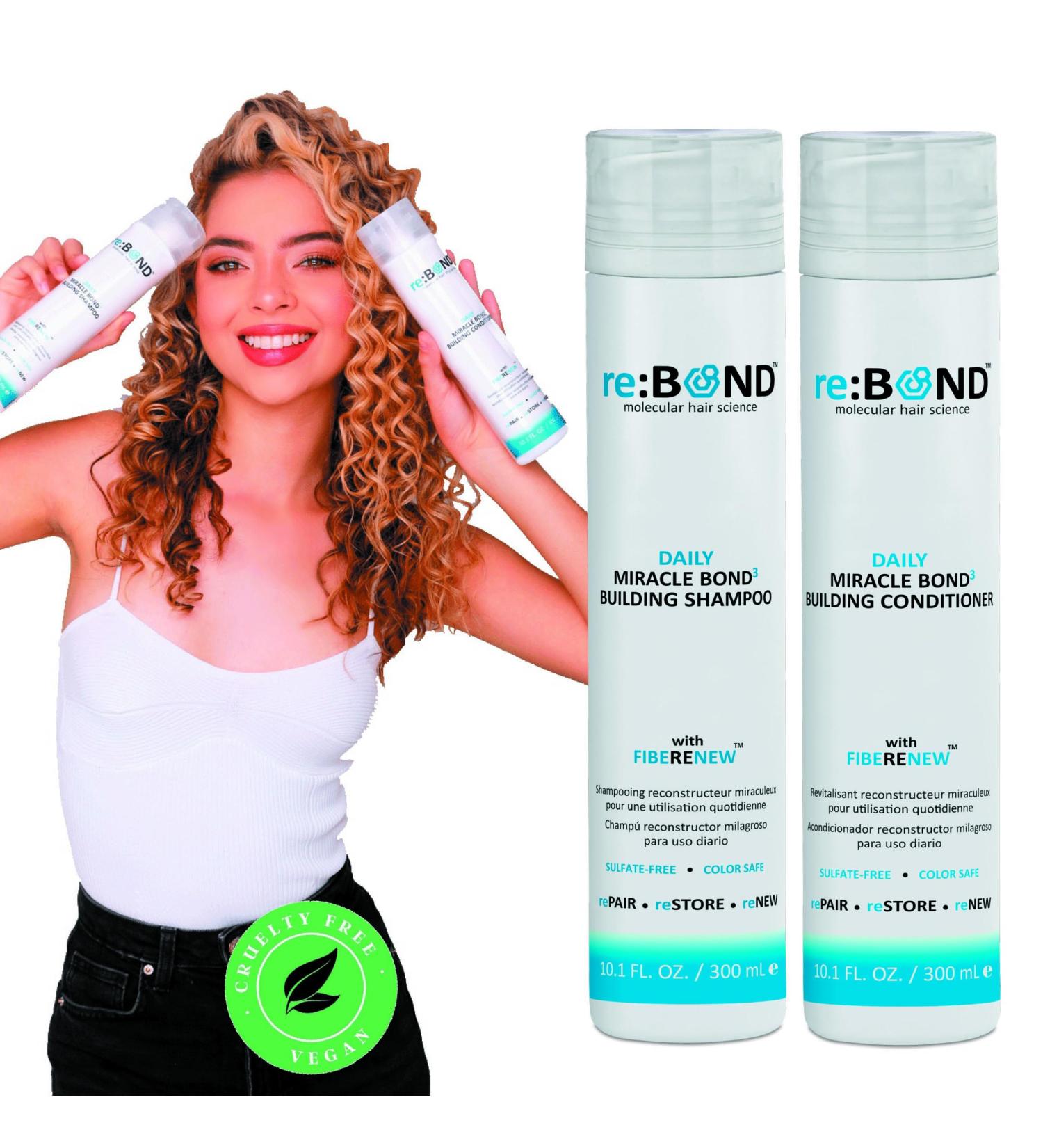 reBOND Daily Miracle Bond Building Shampoo & Conditioner Duo 10.1 oz - Best Hair Repair & Strengthening for All Hair Types - International Shipping Available - Buy Online on GoSupps.com