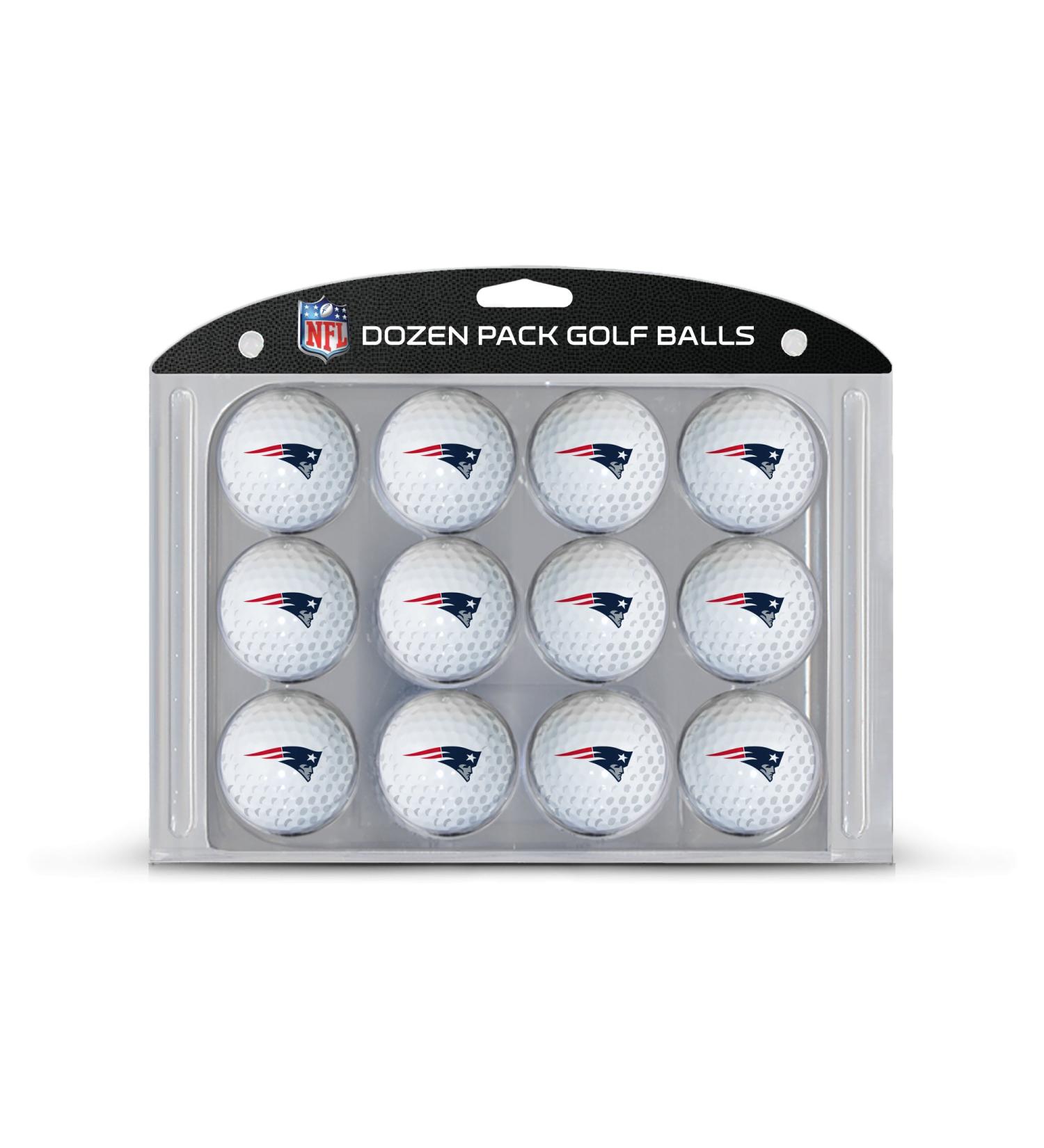 Team Golf NFL Golf Balls 12 Pack with Durable Team Printing New England Patriots