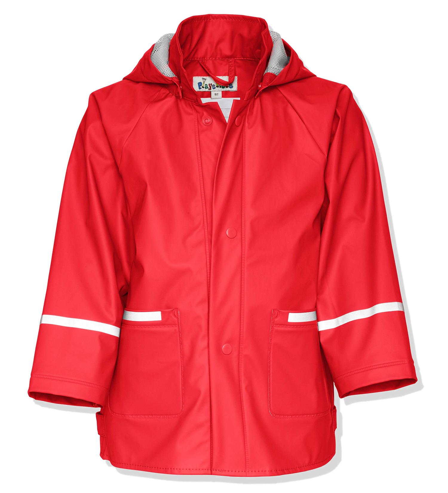 Playshoes Unisex Kid's Red Waterproof Raincoat - Size 128 | Rainwear for Boys and Girls - Buy Online on GoSupps.com