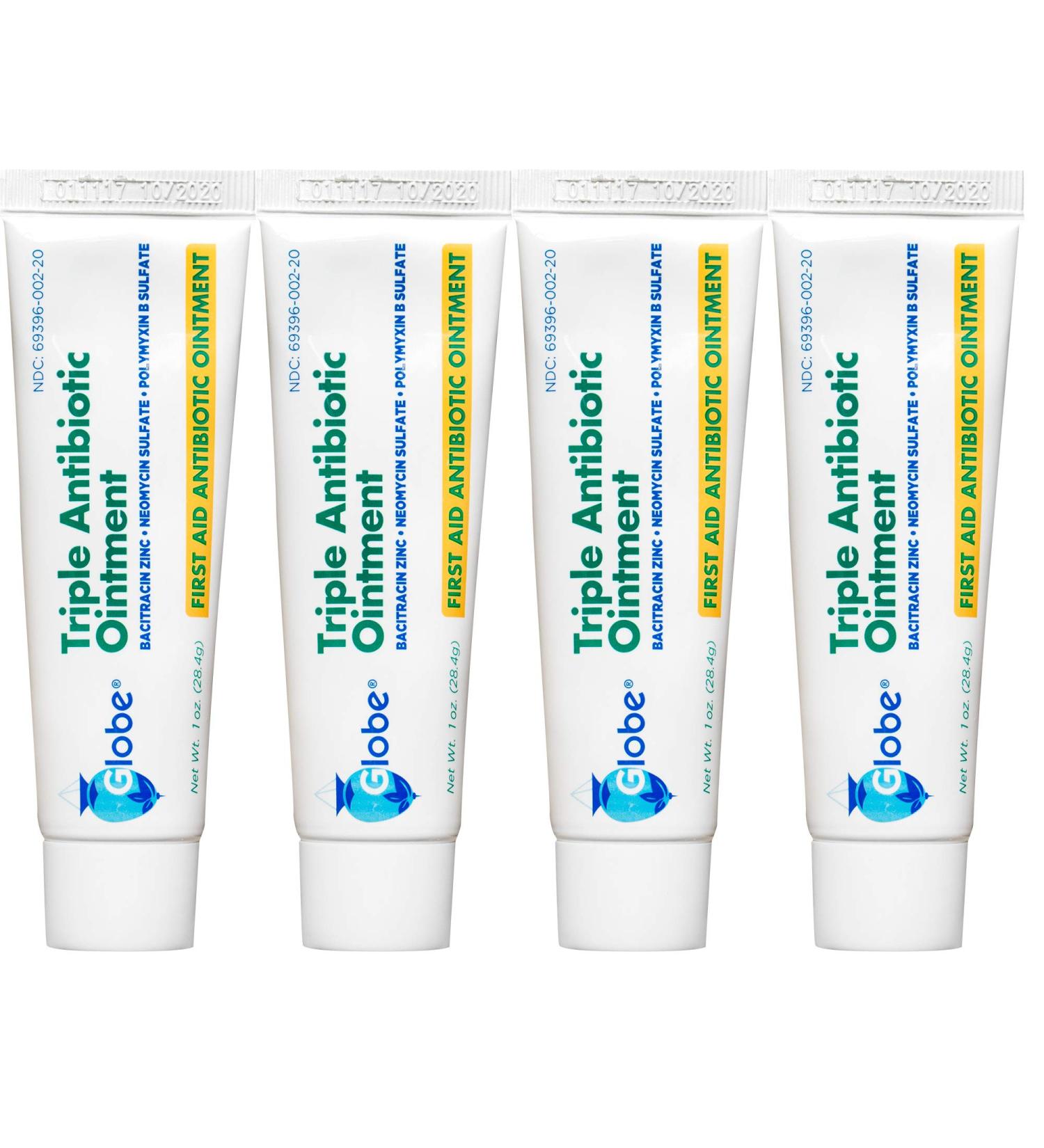 Triple Antibiotic Ointment 1 oz - 24-Hour Infection Protection for Minor Wounds - 4 Pack - Buy Online on GoSupps.com