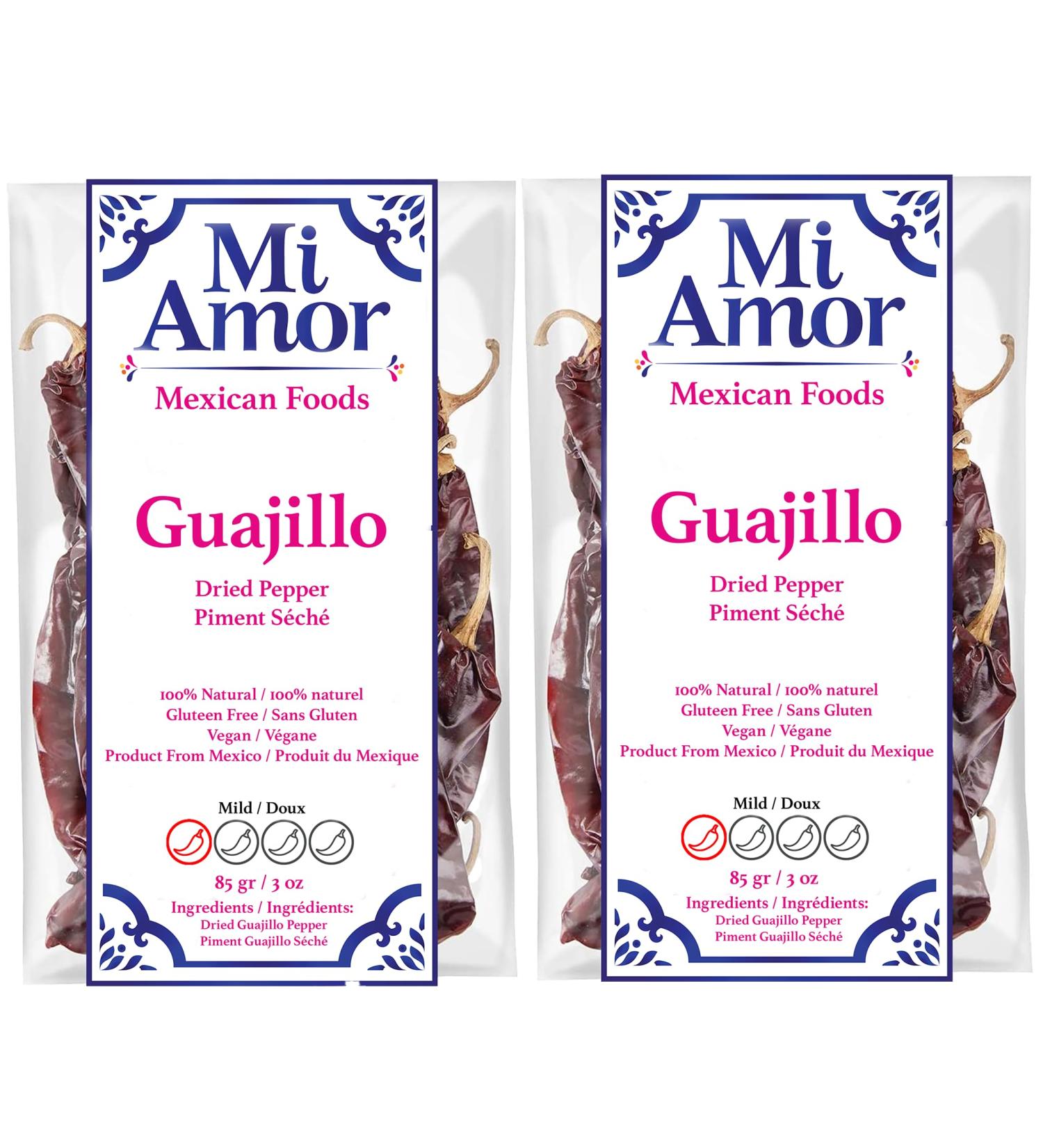 Whole Dried Guajillo Chilli Pepper 170g - 2 Packs of 85g each l Freshly Packed in Resealable Bag l Natural and Premium Great for Mexican Recipes like Birria - Buy Online on GoSupps.com