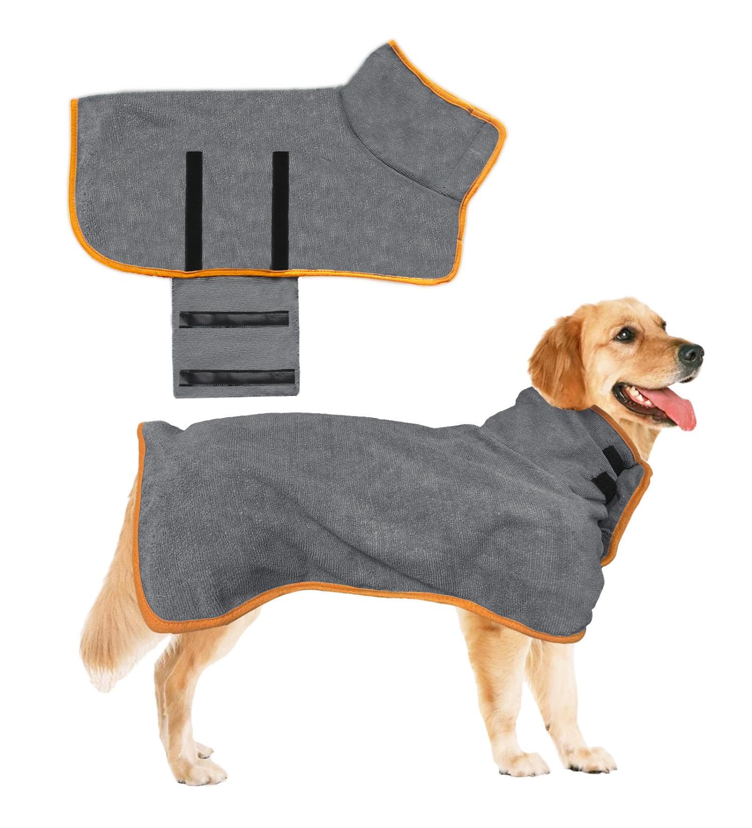 Buy Virtue Yun Dog Bathrobe - Microfiber Fast-Drying Towel for All Dog Sizes | Absorbent & Velcro Fastener | International Shipping - Buy Online on GoSupps.com