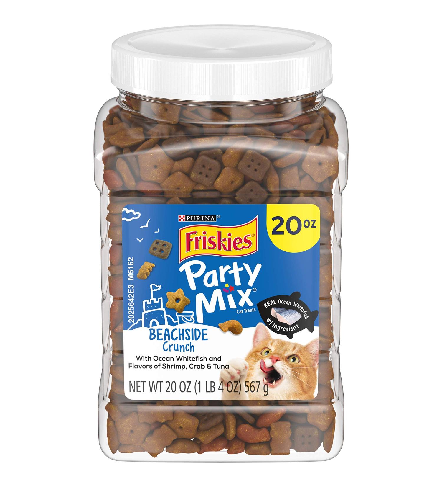 Purina Friskies Party Mix Beachside Crunch Cat Treats - 20 oz. Canister - Buy Online on GoSupps.com