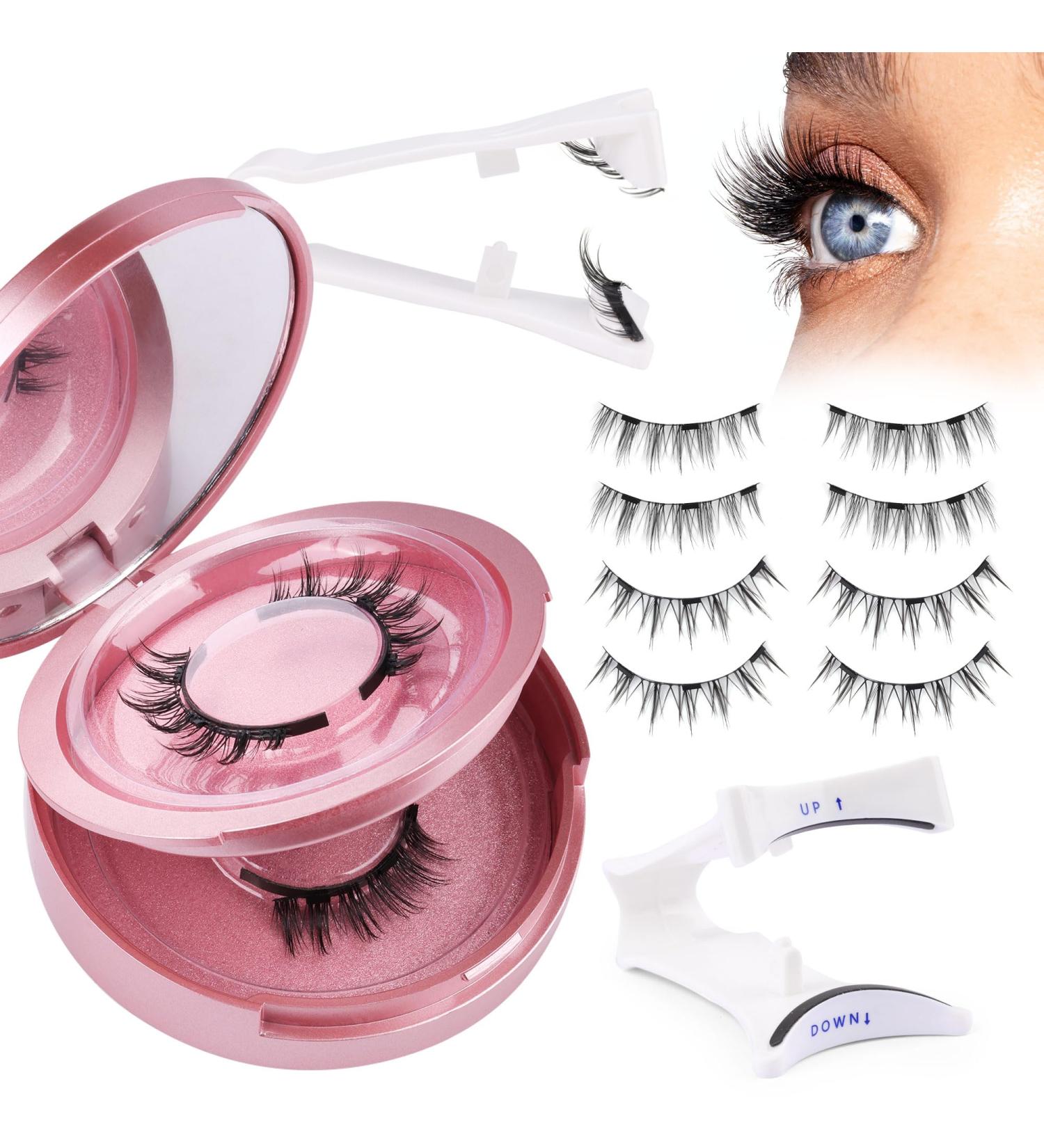HeyAlice Magnetic Eyelashes Kit - Reusable No Glue Needed Natural Look Wispy Lashes with Applicator (2 Pairs) - International Shipping Available - Buy Online on GoSupps.com