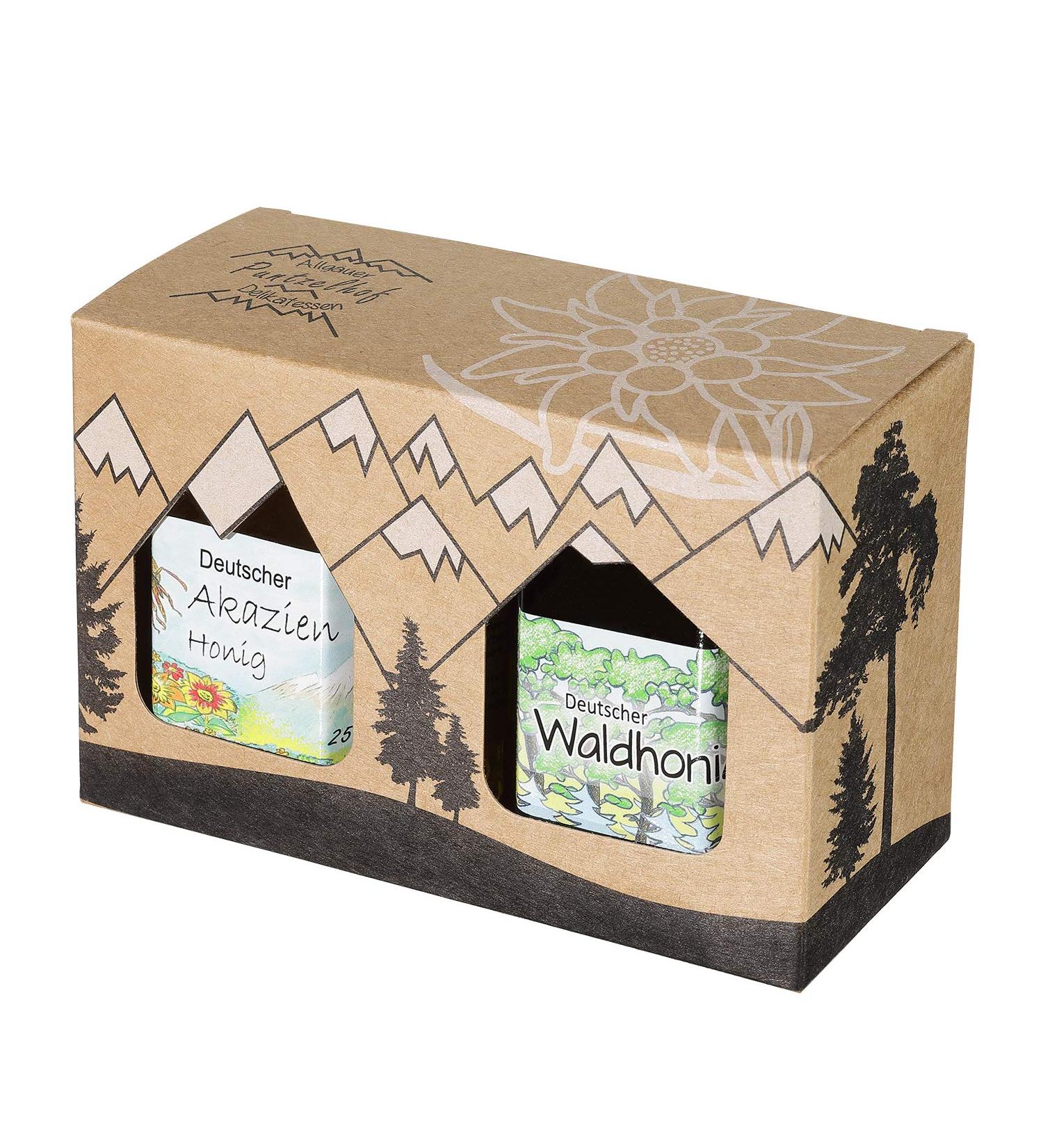 Puntzelhof Allg u Gourmet Box | Delicatessen Gift Set of 2 x 250g German Honey | Perfect International Gift Idea - Buy Online on GoSupps.com