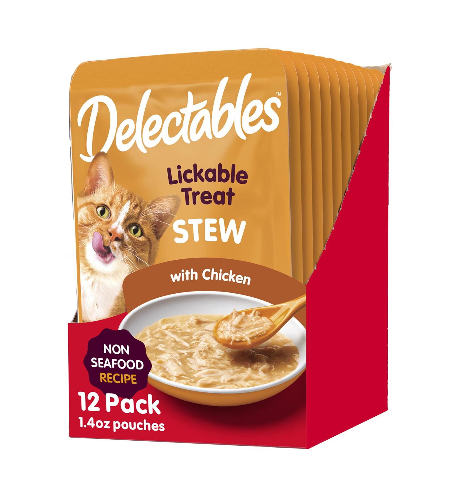 Hartz Delectables Non-Seafood Stew Lickable Wet Cat Treats - Chicken Flavored 1.4 oz - Buy Online on GoSupps.com